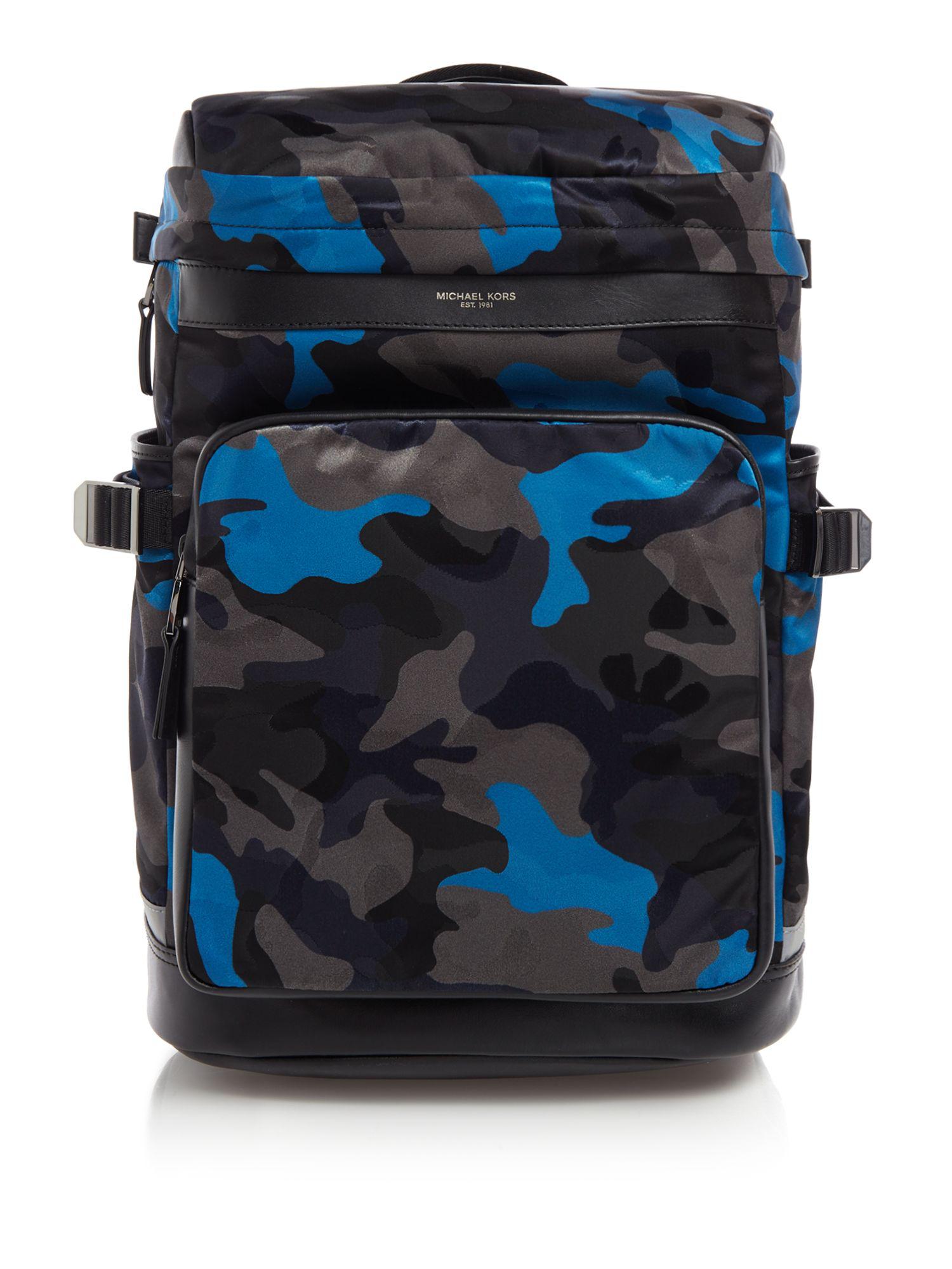 michael kors blue camo backpack