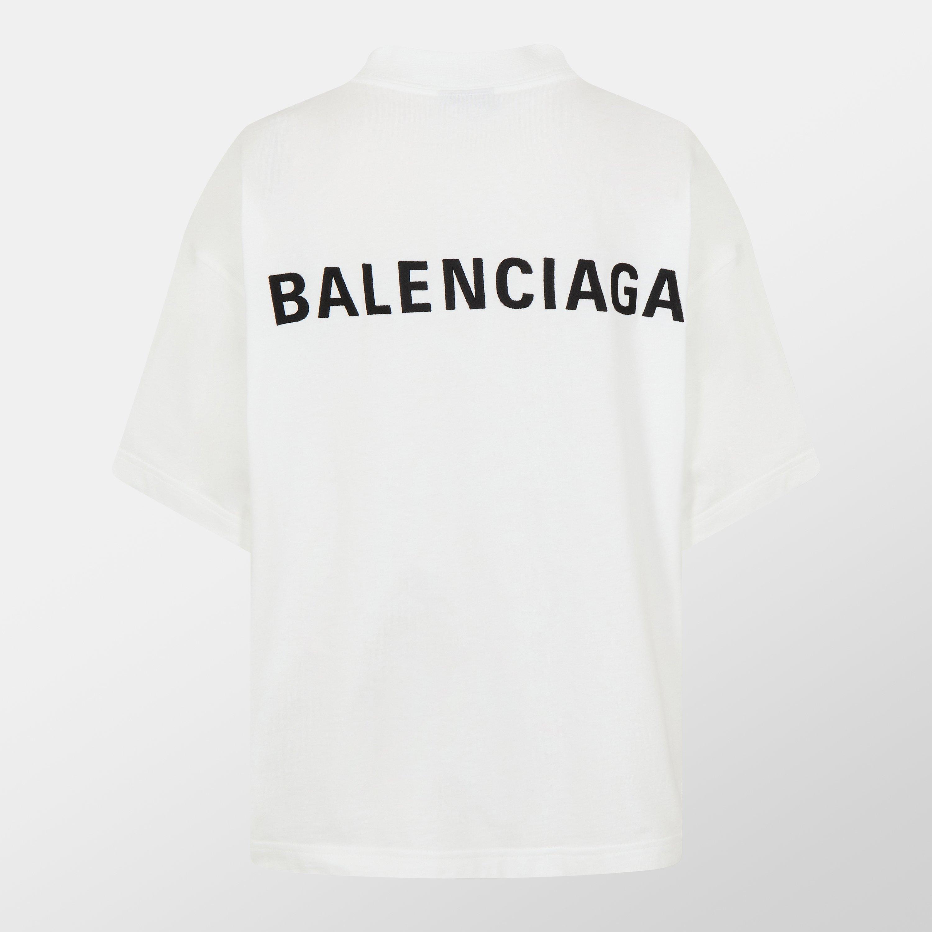 Balenciaga Back Logo T-Shirt in White | Lyst UK
