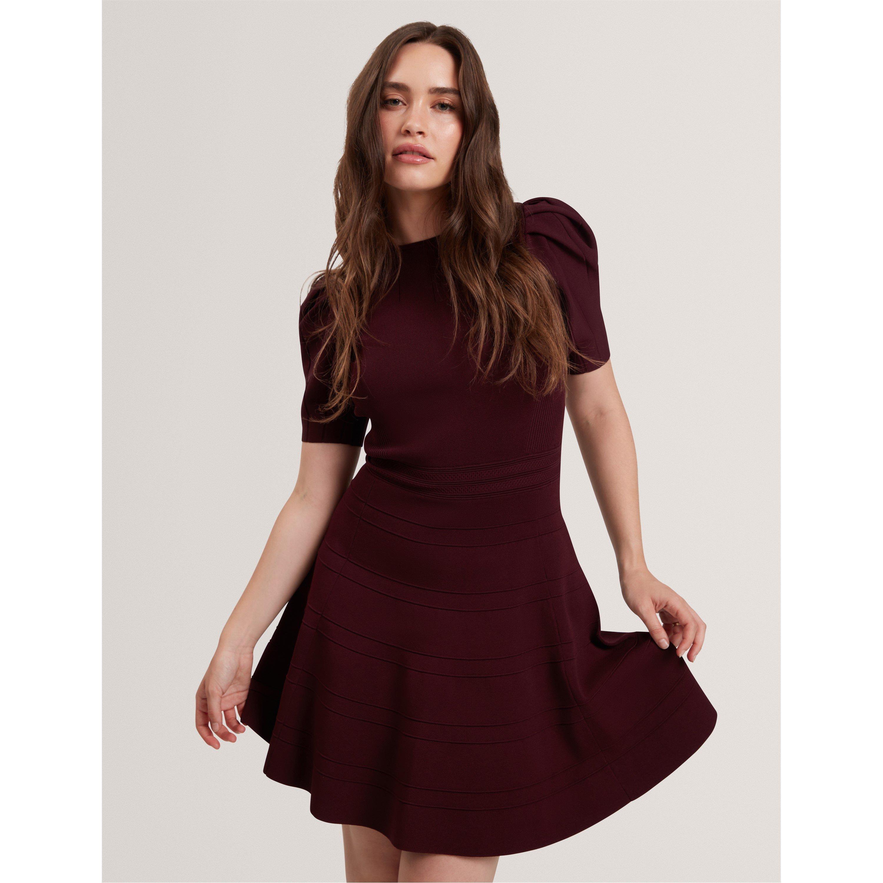 Ted Baker Knitted Jumper Dress in Red | Lyst UK