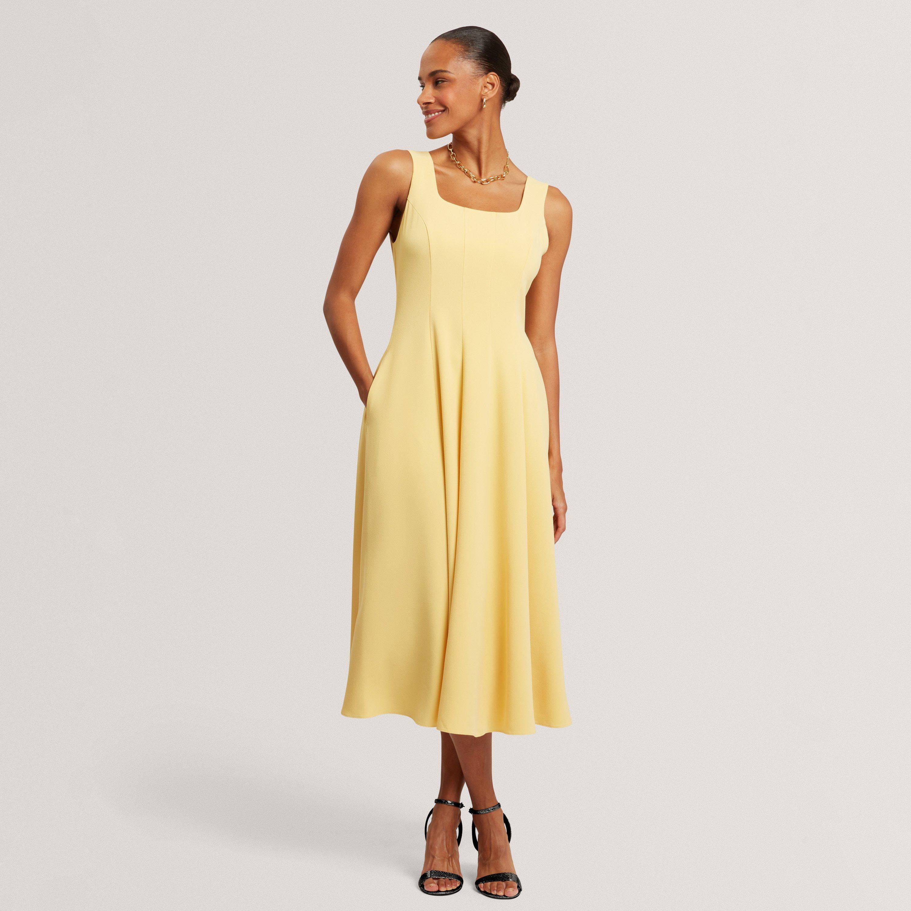 ted baker yellow pleated dress yellow dress ted baker