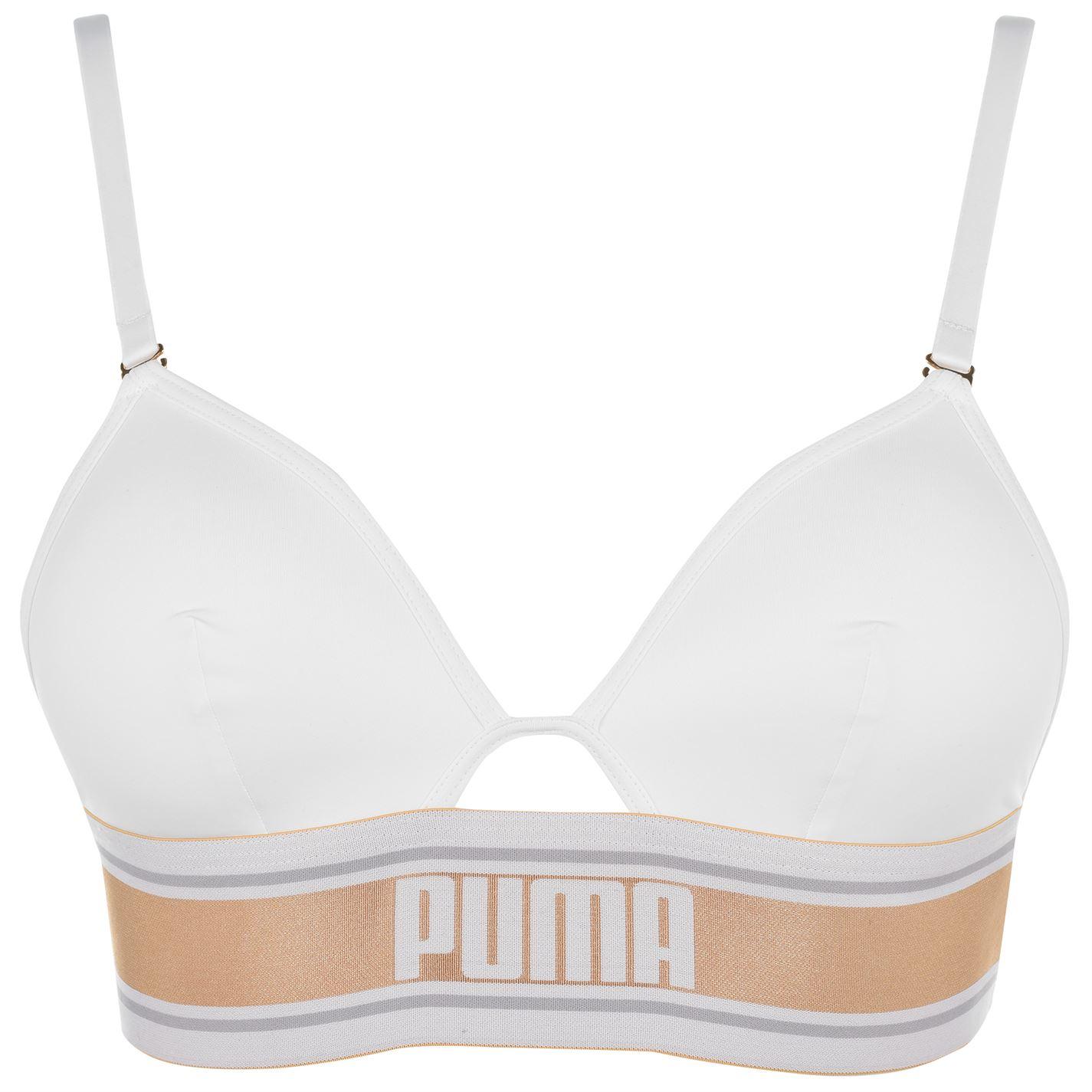 puma triangle padded bralette