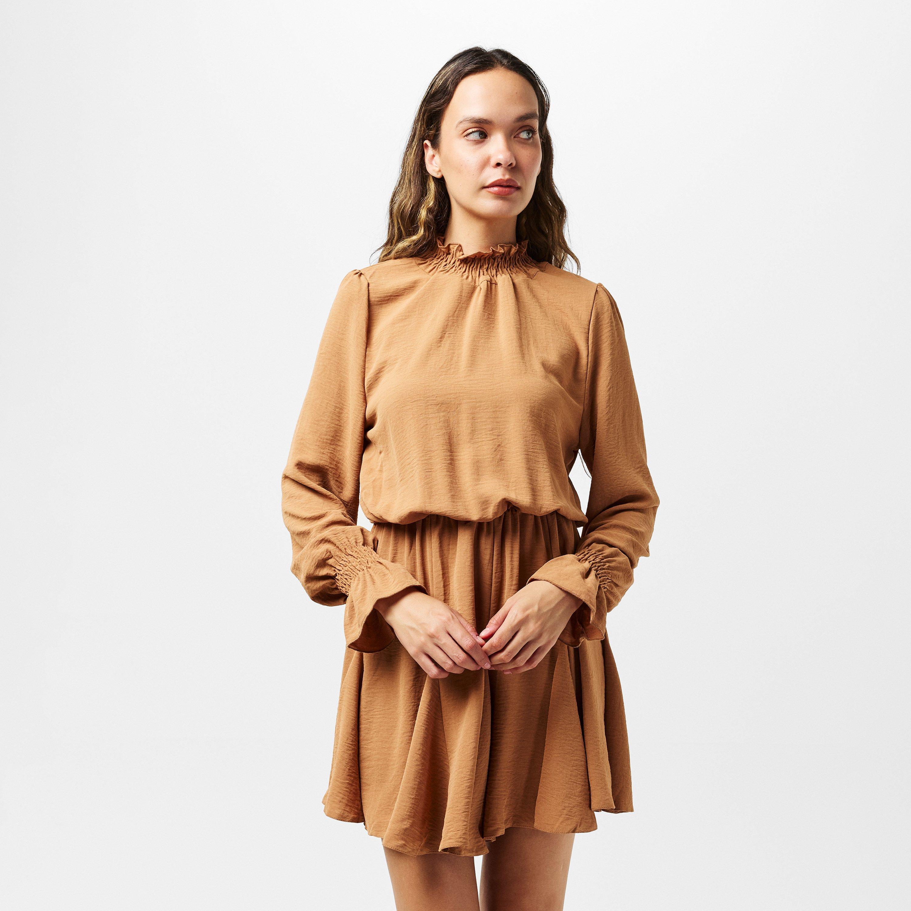 chinese dress ladies Mieazom Women's Long Sleeve Casual Swing Dress  A-Line Fit and Flare Skater  Dress, Stretchy Mini Dress for Fall Winter, Brown, Small : Amazon.ca:  Clothing, Shoes & Accessories