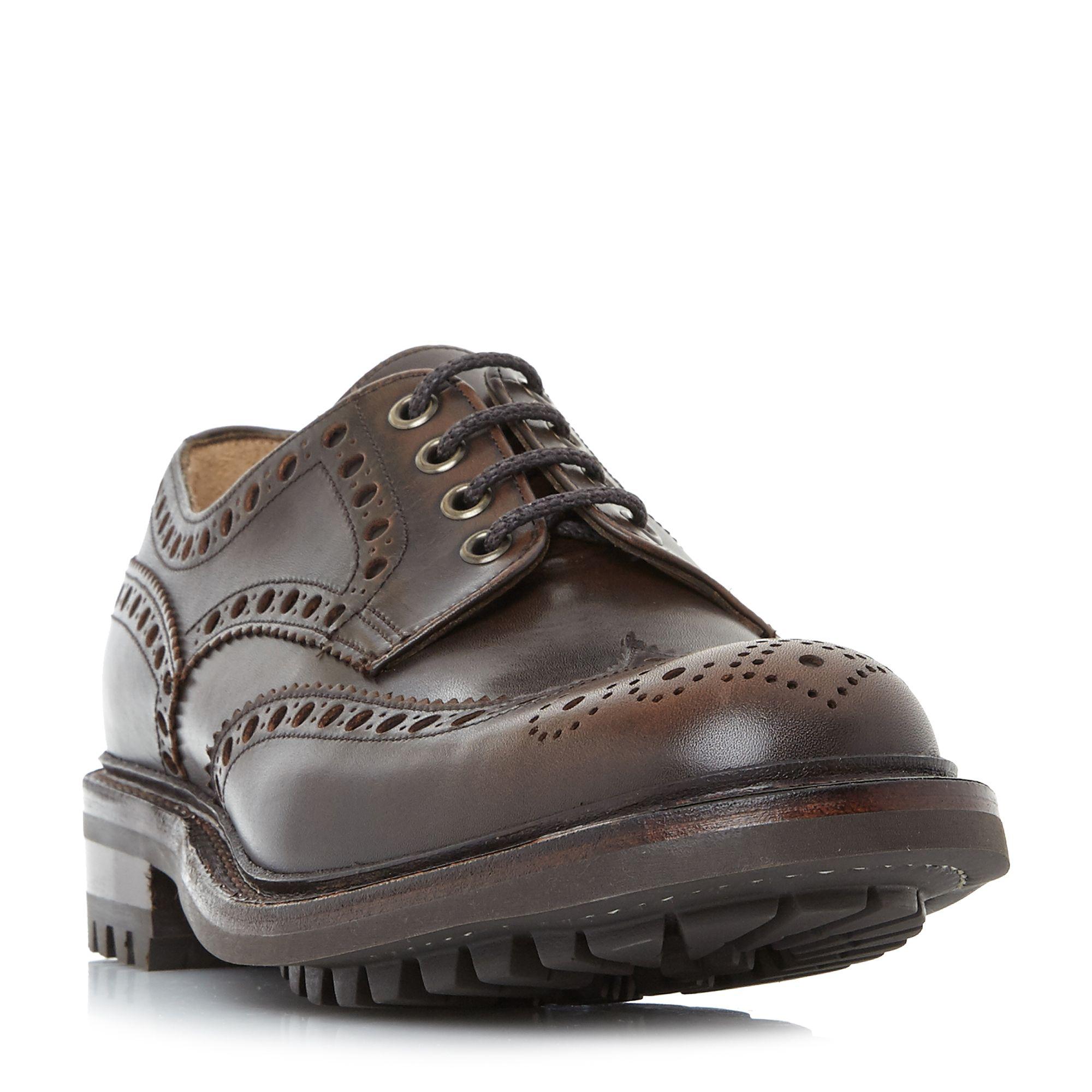 Cheaney Leather Avon C Commando Sole Brogue Shoes in Brown Cheaney Leather Avon C Commando Sole Brogue Shoes in Brown