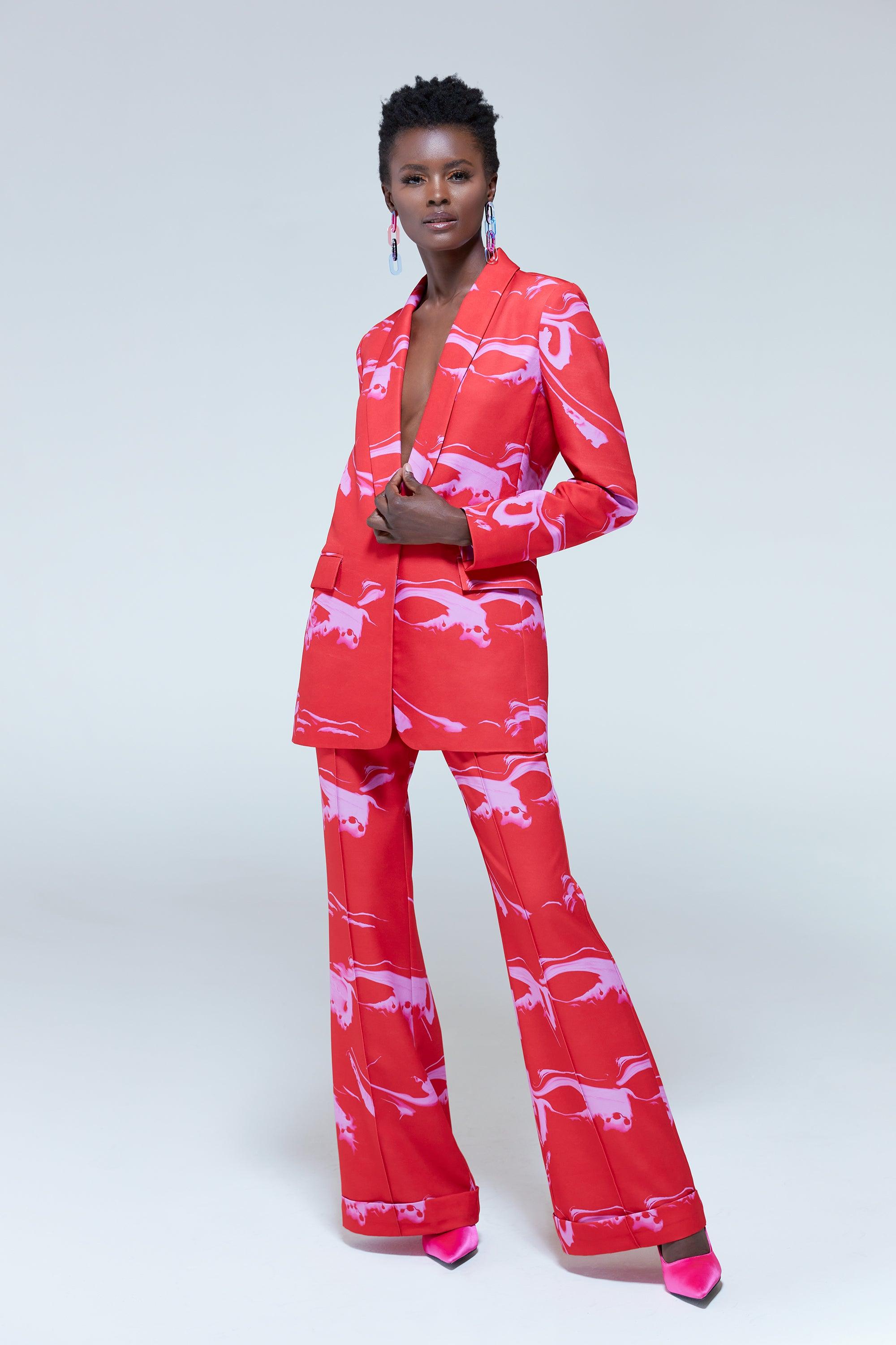 of Holland Marble Print Suit Trouser 