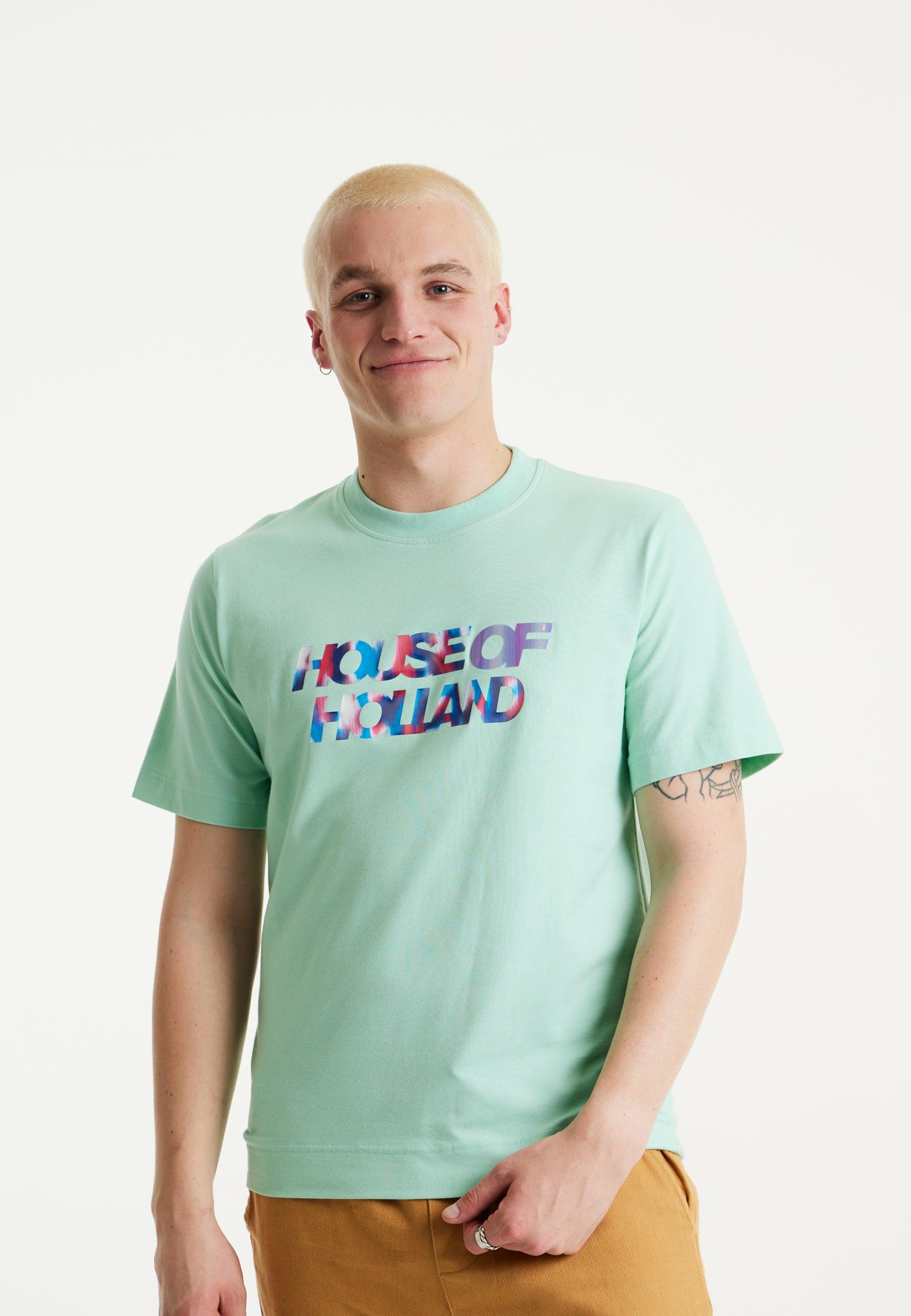 House of Holland Unisex Egg Blue T-shirt With Iridescent Transfer Print in  Green | Lyst