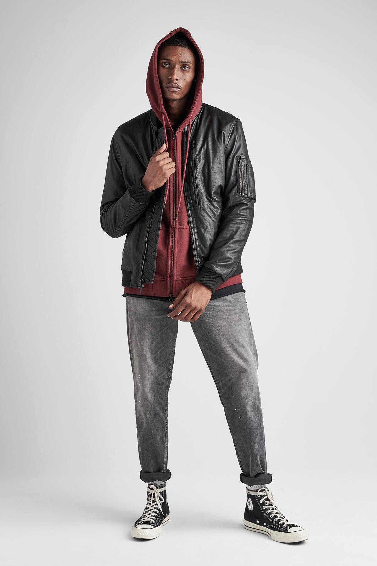 hudson leather bomber jacket