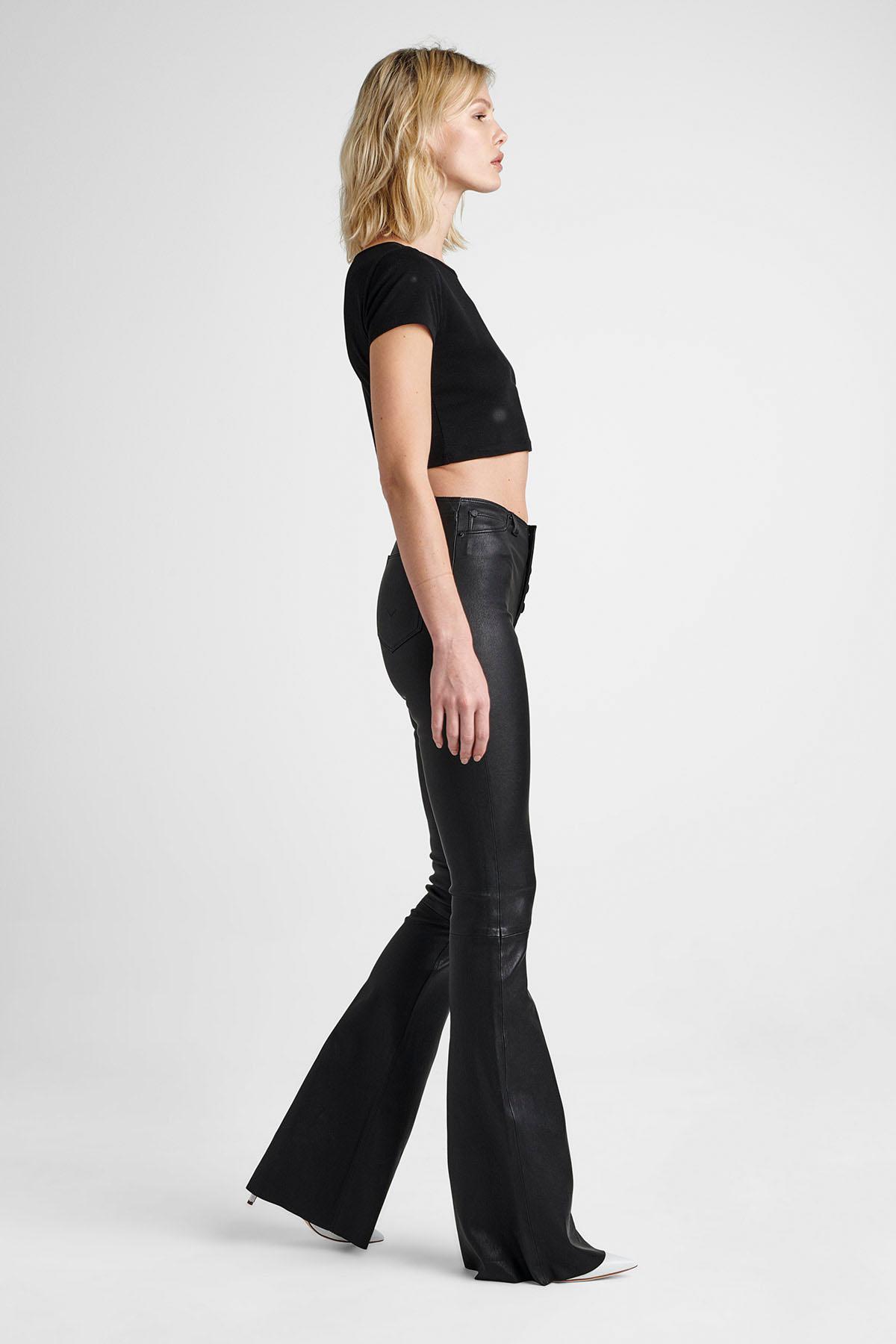 Hudson Jeans Jodi Leather Pants in Black - Lyst