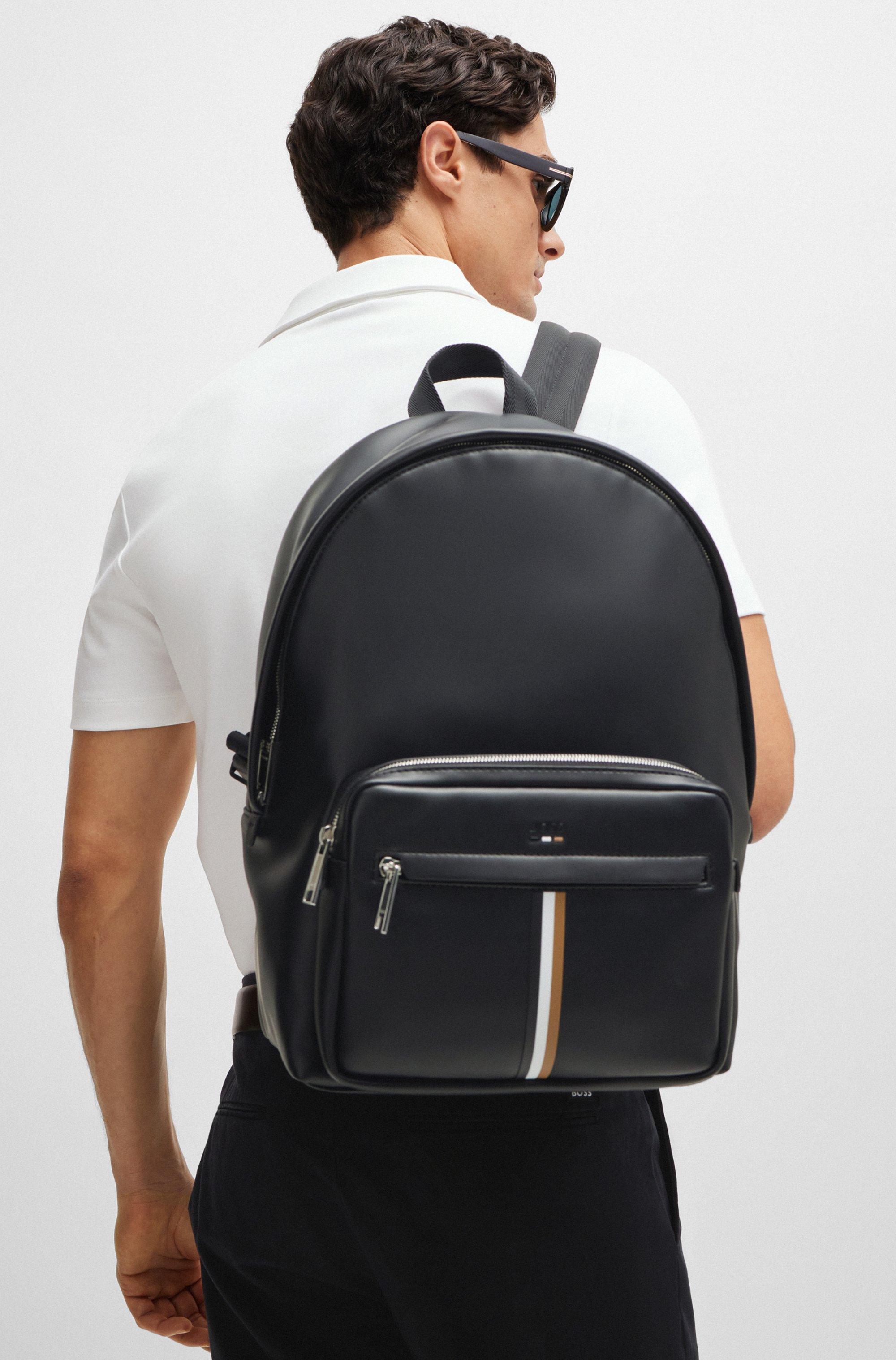 Faux Leather Backpack With Hugo Boss Rucksack Herren HUGO Rucksack