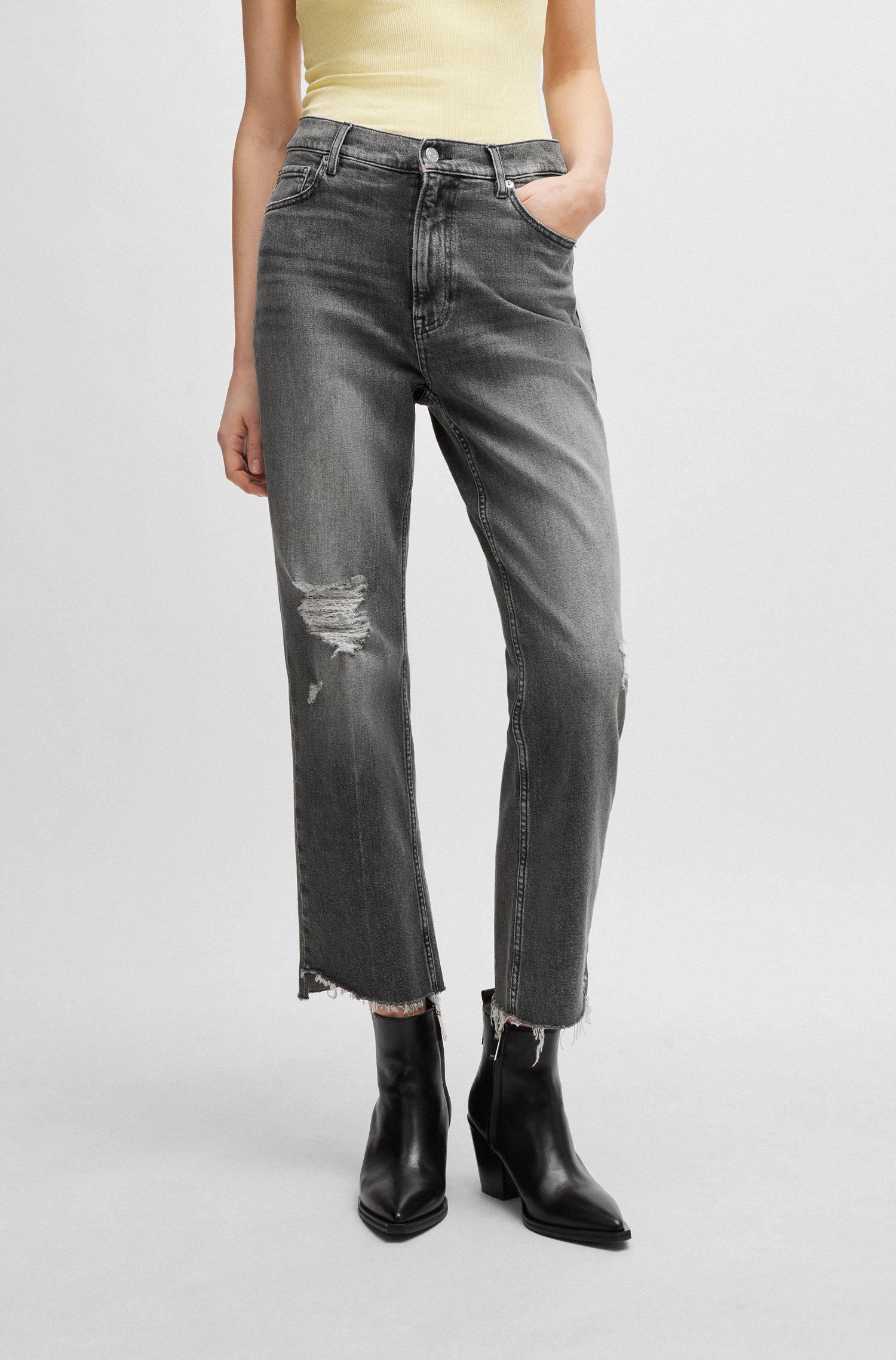 Grey boss jeans deals