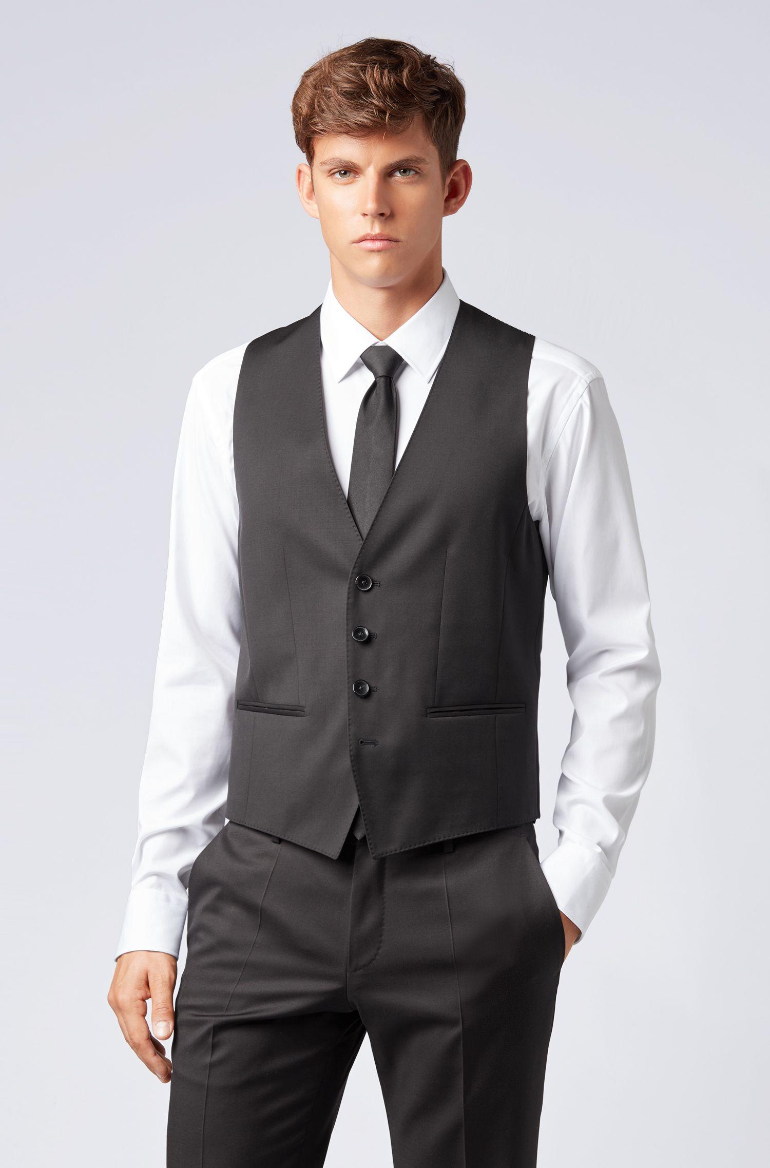Hugo boss waistcoat black Outlet