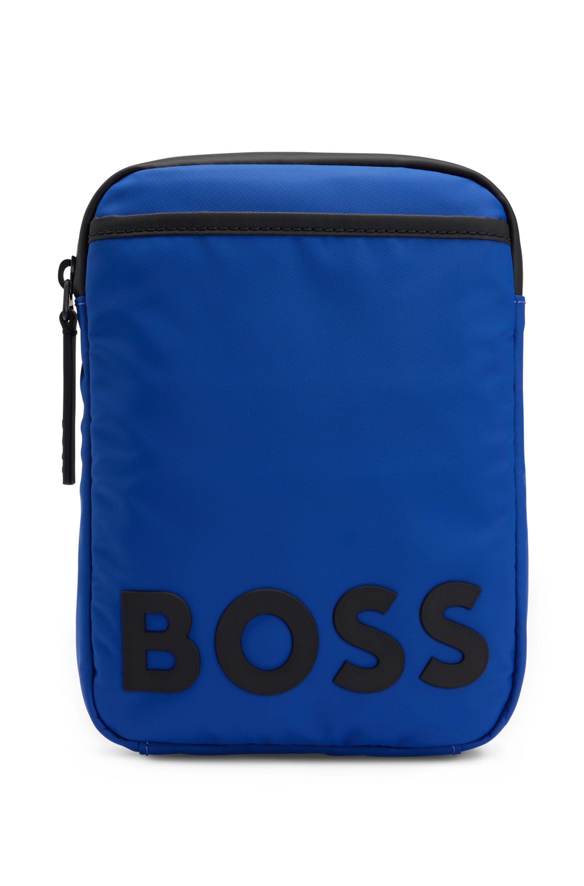 BOSS by HUGO BOSS Coatedmaterial Reporter Bag With Logo Detail in Blue