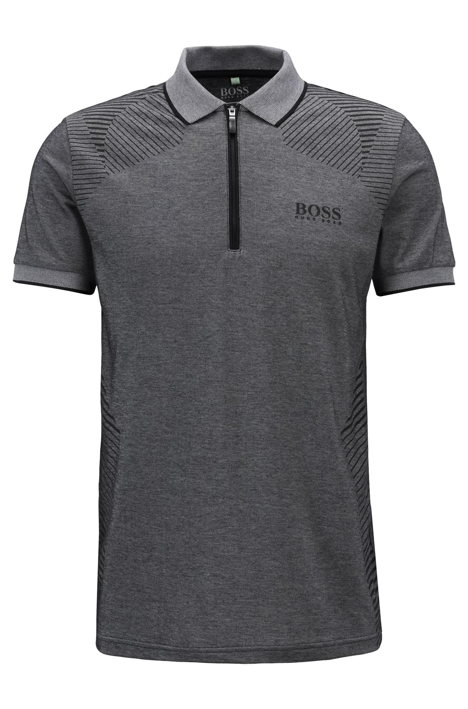 hugo boss zip polo