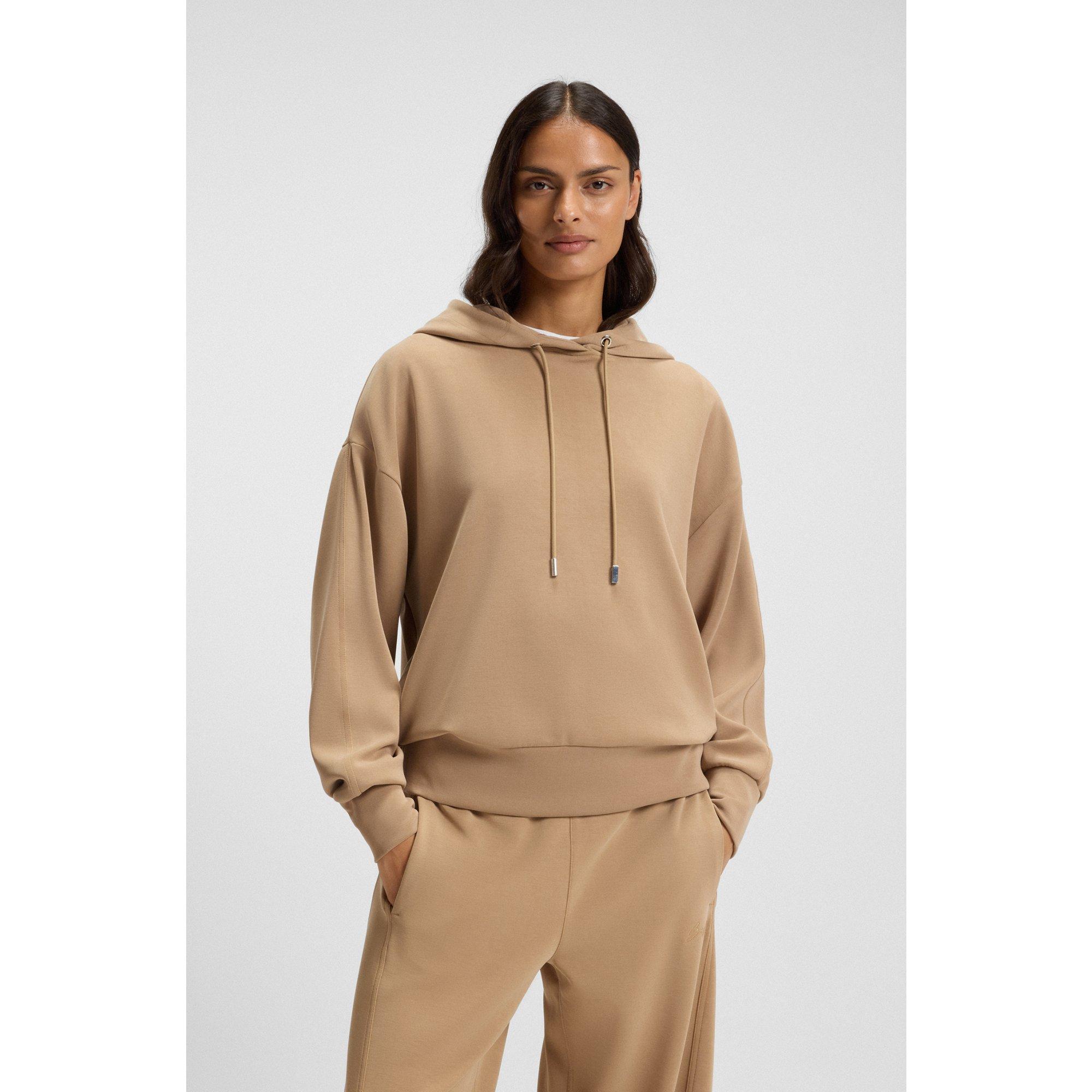BOSS Oversized-Fit Hoodie With Handwritten Logo in Natural Lyst UK