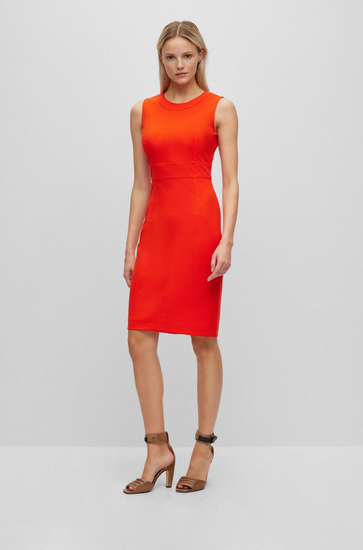 BOSS Slim fit Business Dress With Front Slit in Red Lyst UK