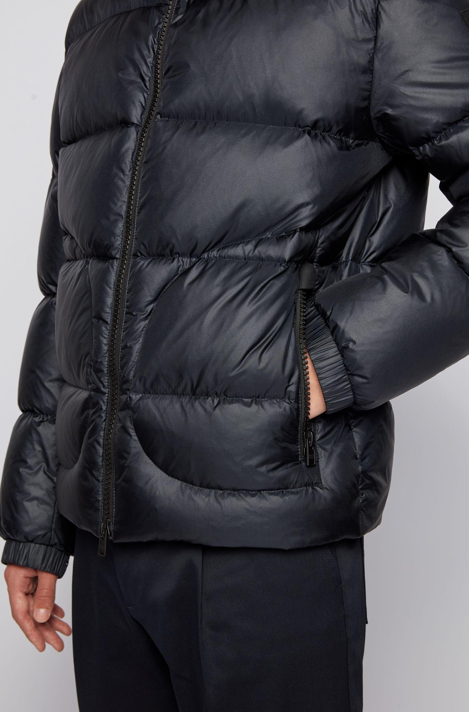 BOSS by Hugo Boss Water Repellent Down Jacket With Logo Tape Trim in