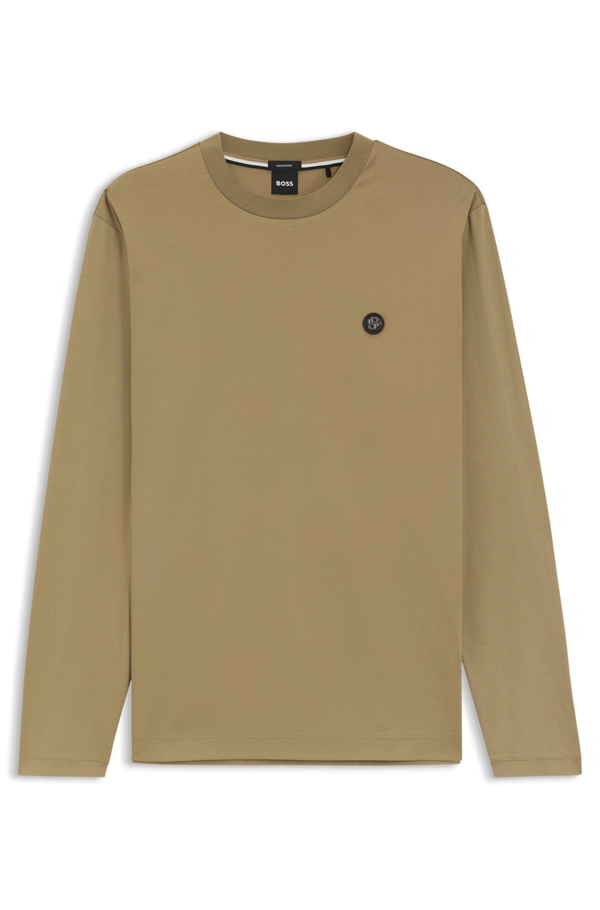 Boss Tchark Camiseta Manga Larga Para Hombre, Tejido De Calidad Y Acabado Premium