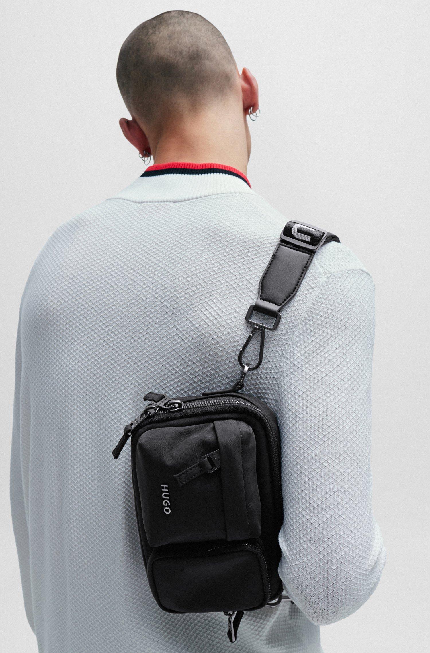 HUGO Cross-body Bag With Branded Adjustable Strap in Black for Men