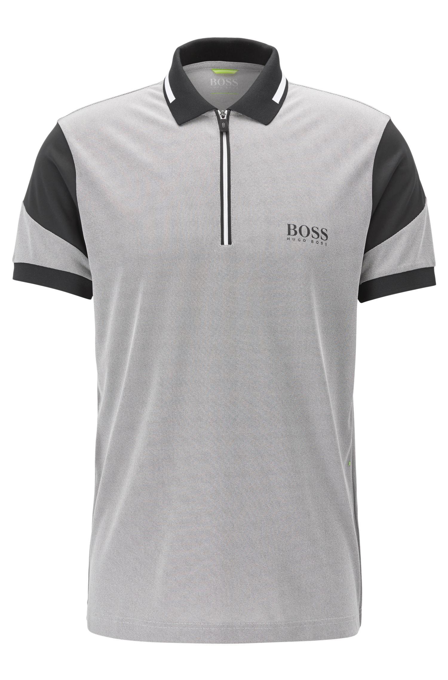 Strøm koloni Børns dag BOSS by HUGO BOSS Zip-neck Slim-fit Polo Shirt In Technical Fabric in Black  for Men | Lyst