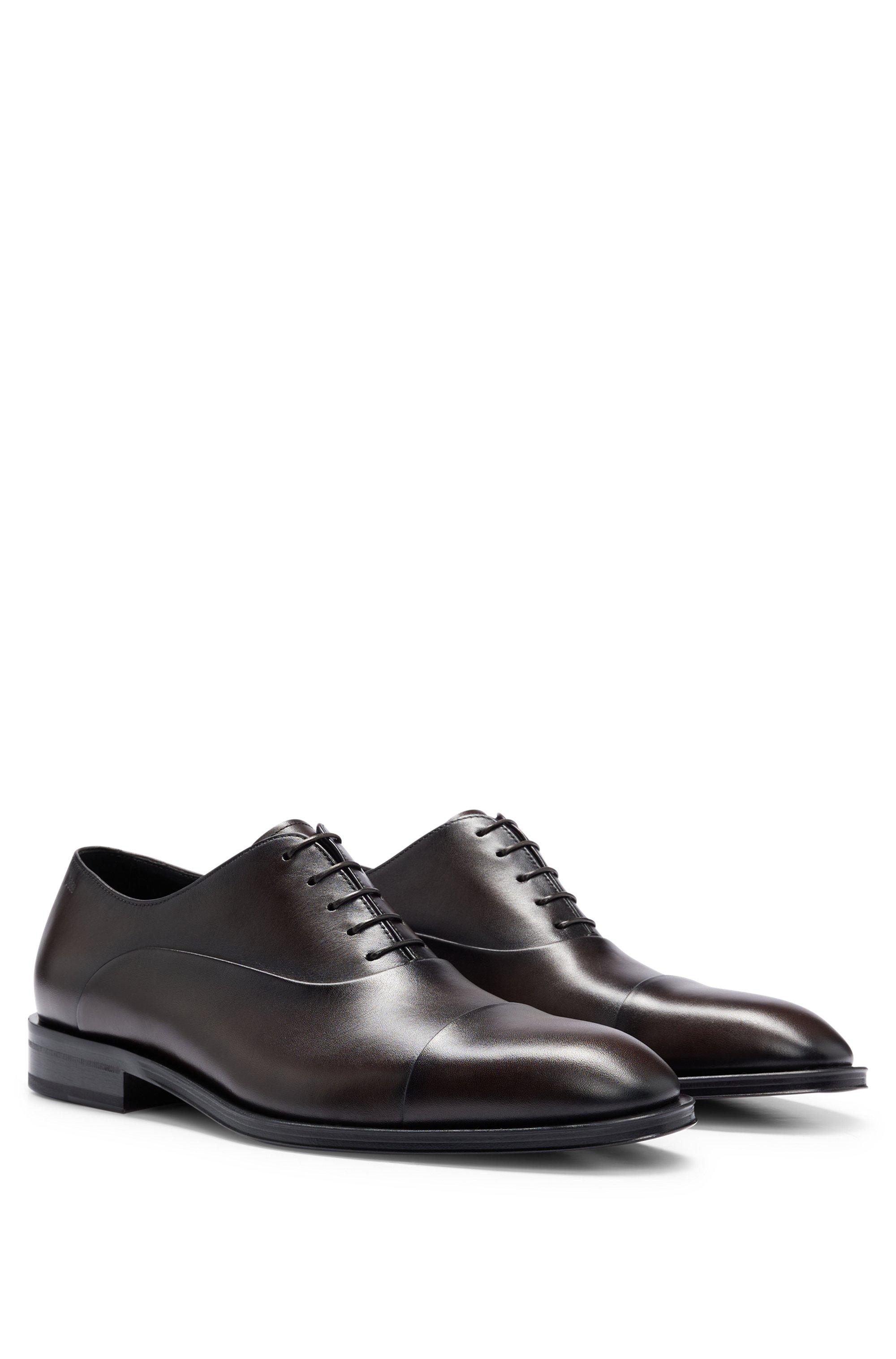 Hugo boss patent leather hot sale oxfords