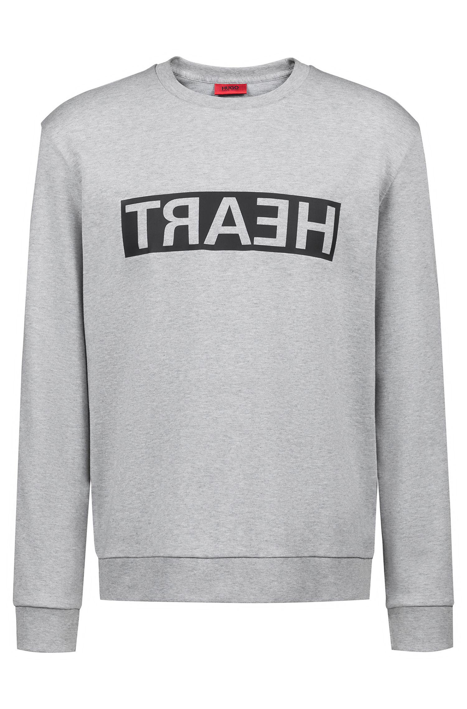 HUGO Unisex Cotton Sweatshirt With Reversed Personalisation in Gray for ...