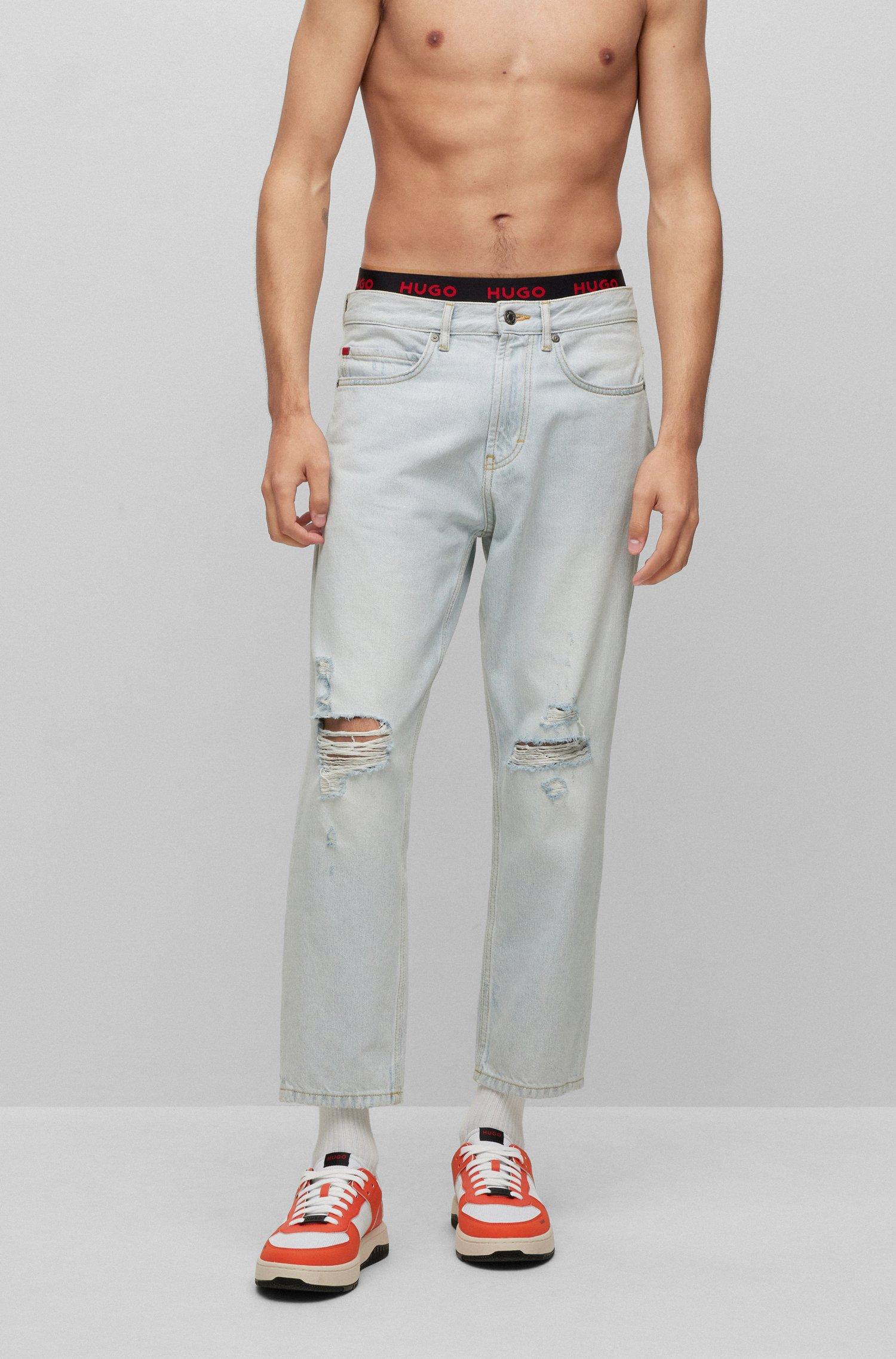 BOSS by HUGO BOSS Regular-fit Jeans In Light-blue Rigid Denim Men | Lyst Canada