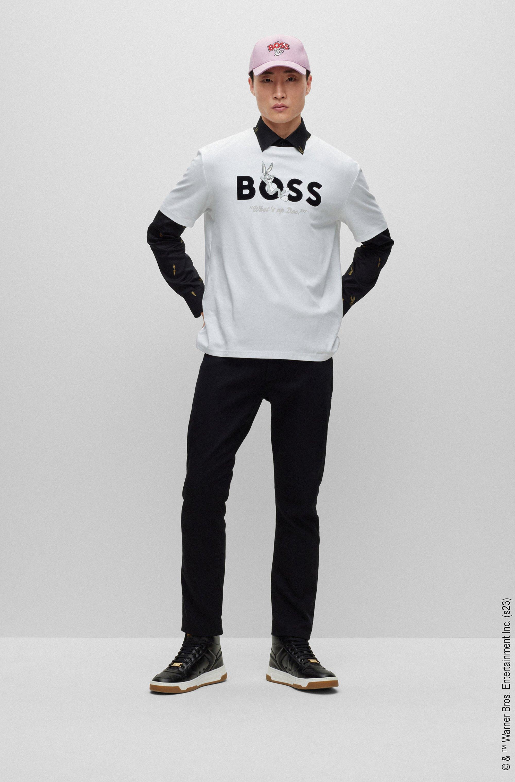 BOSS by HUGO BOSS Looney Tunes X Mercerised-cotton T-shirt in White for Men  | Lyst