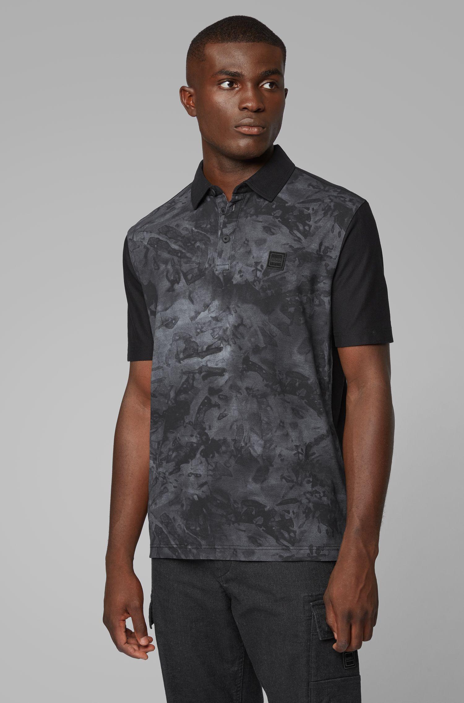 BOSS by Hugo Boss Cotton Honeycomb-jersey Polo Shirt With Water-based ...