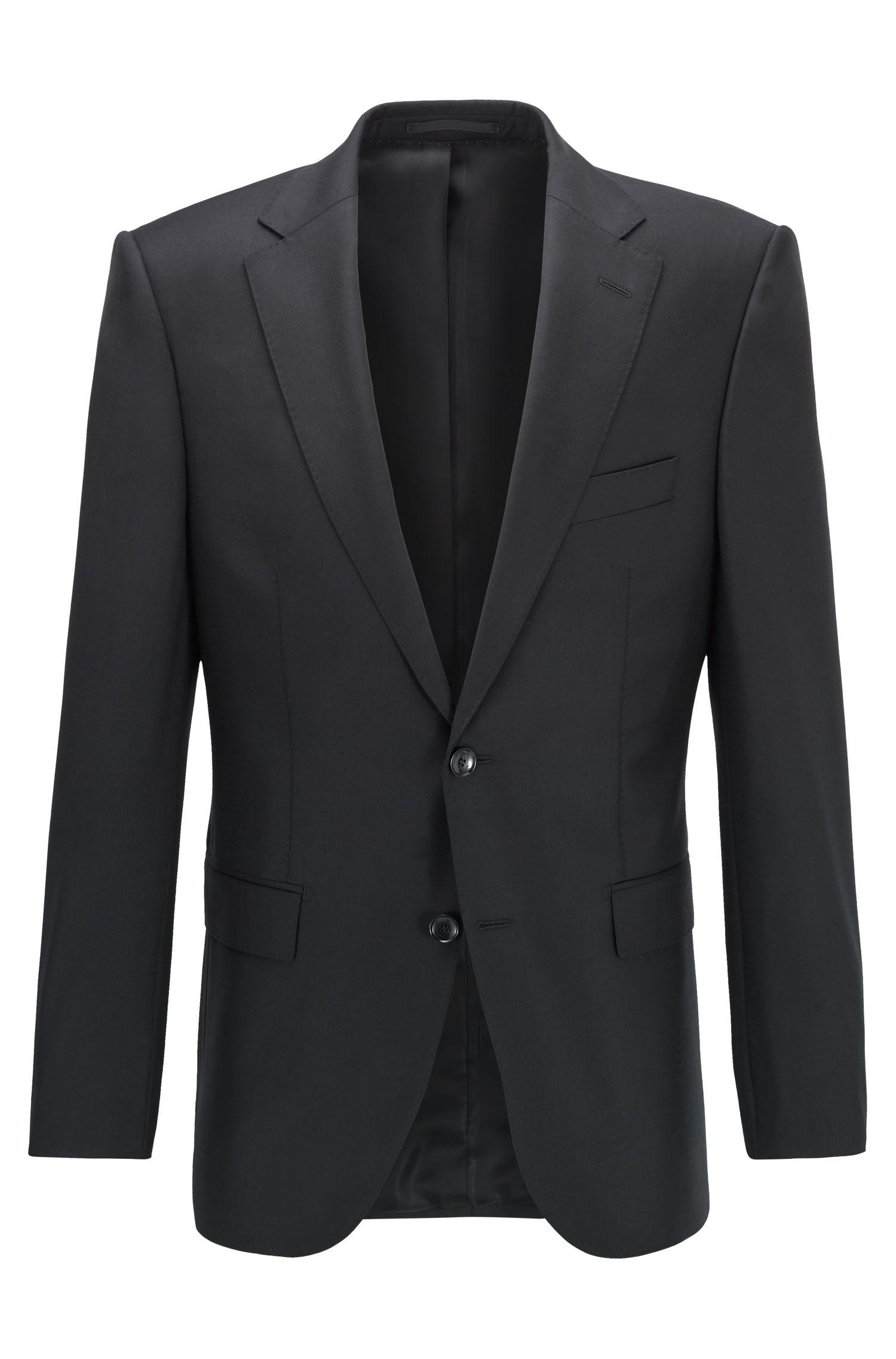 BOSS by Hugo Boss Virgin Wool Jacket In A Regular Fit in Black for Men ...