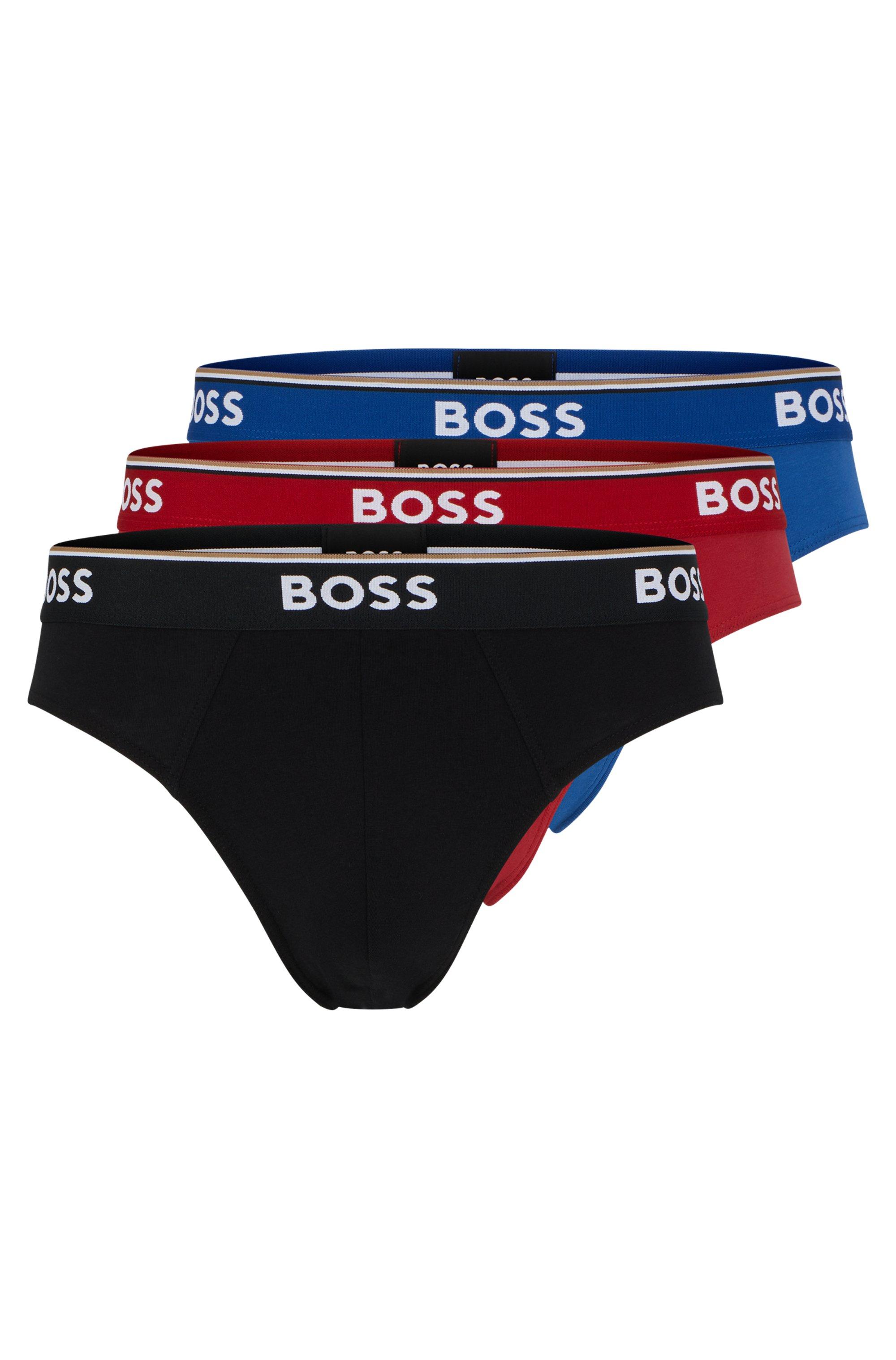 BOSS by HUGO BOSS Threepack Of Stretchcotton Briefs With Logo