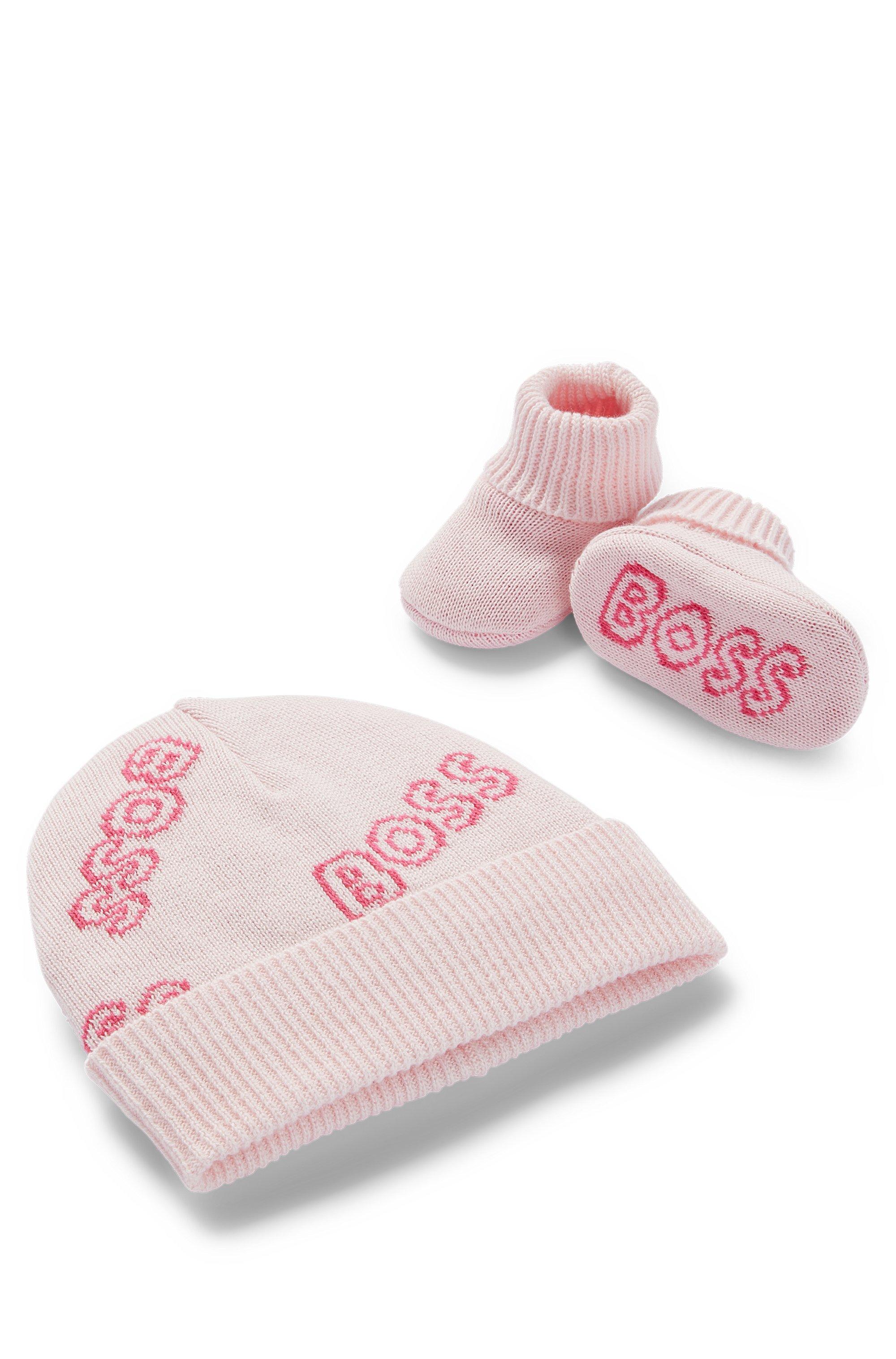 BOSS by HUGO BOSS Gift-boxed Set Of Baby Beanie Hat And Booties in Pink for  Men | Lyst