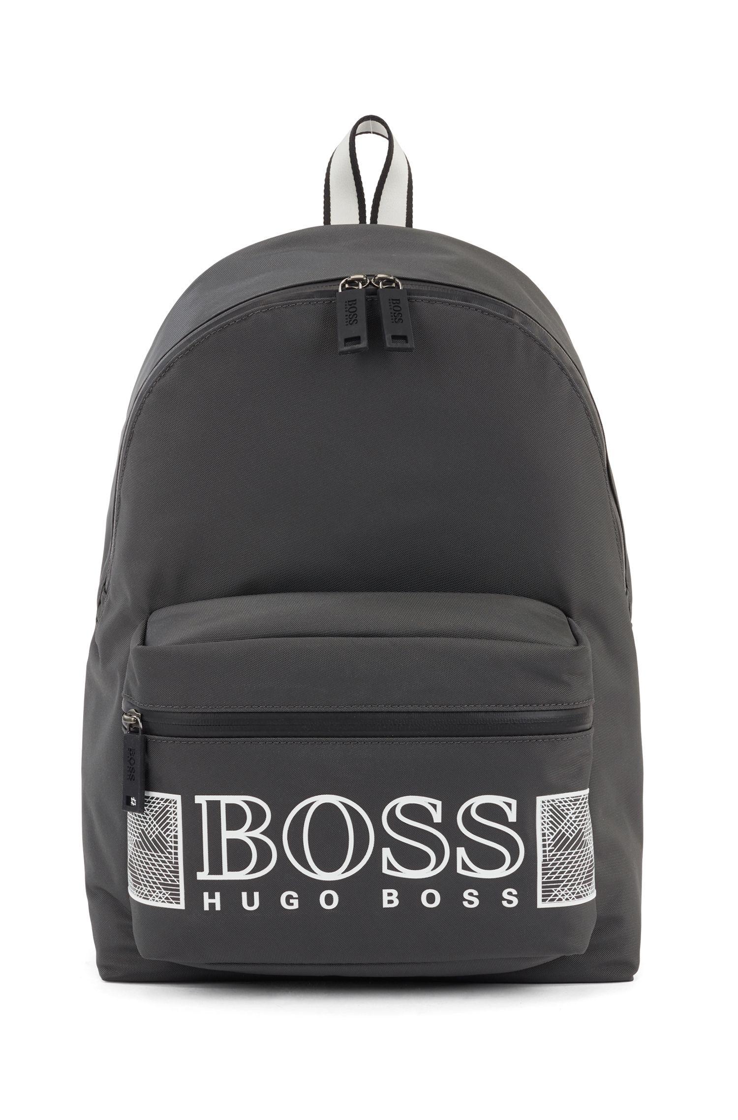 BOSS by Hugo Boss Synthetic Logo Backpack In Structured Nylon With ...