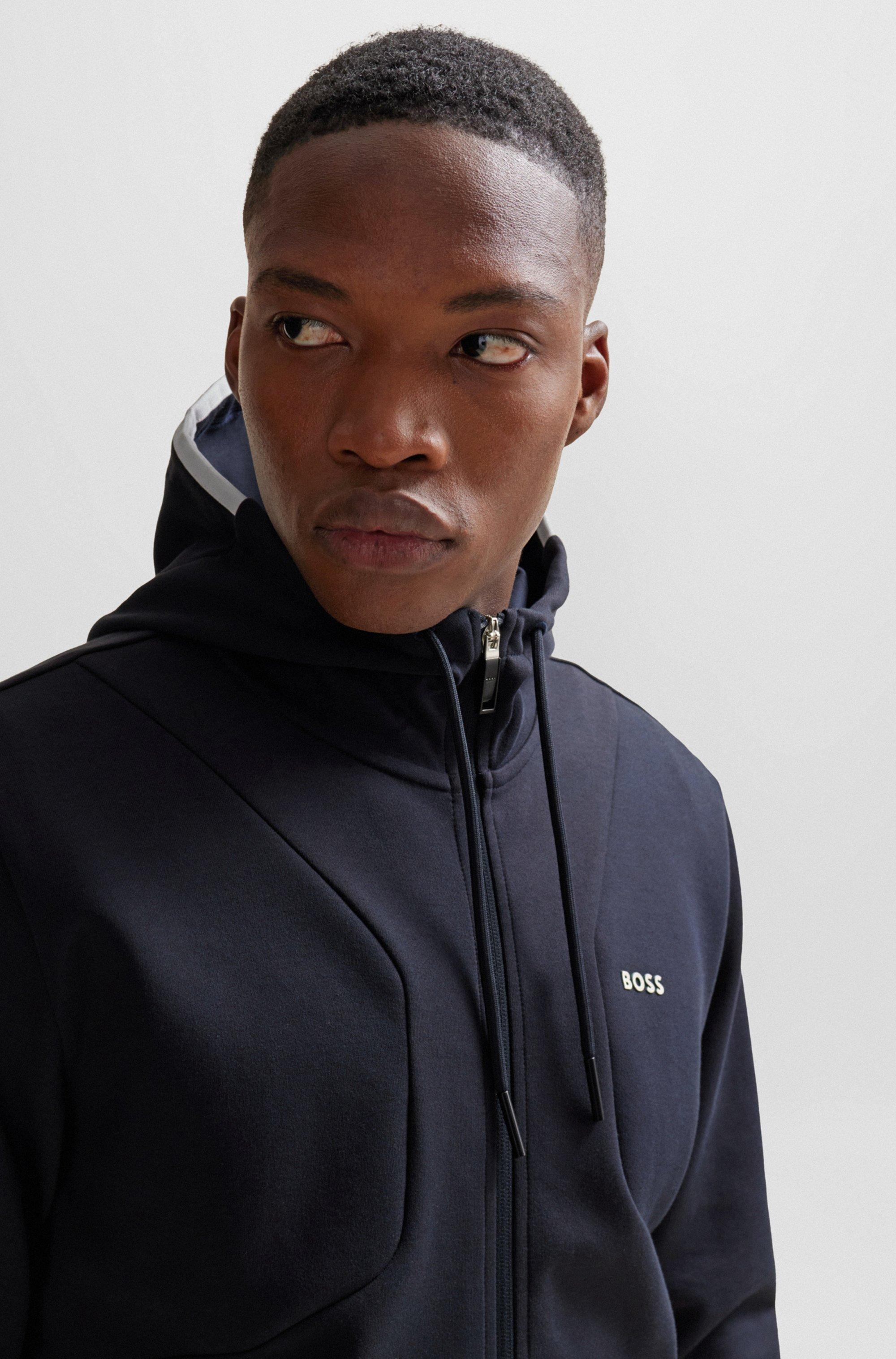 BOSS SAFA RA 3 Sweat à Capuche En Coton Mélangé Avec Logo Exclusif - Sweat Homme Hugo Boss