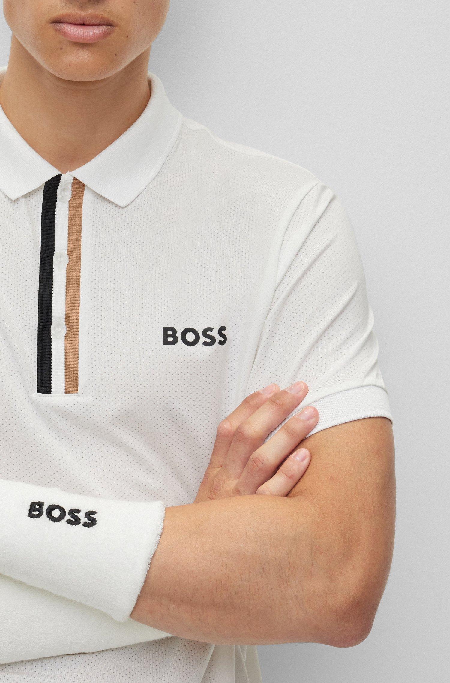 BOSS X Matteo Berrettini Polo Shirt With Signature-stripe Placket
