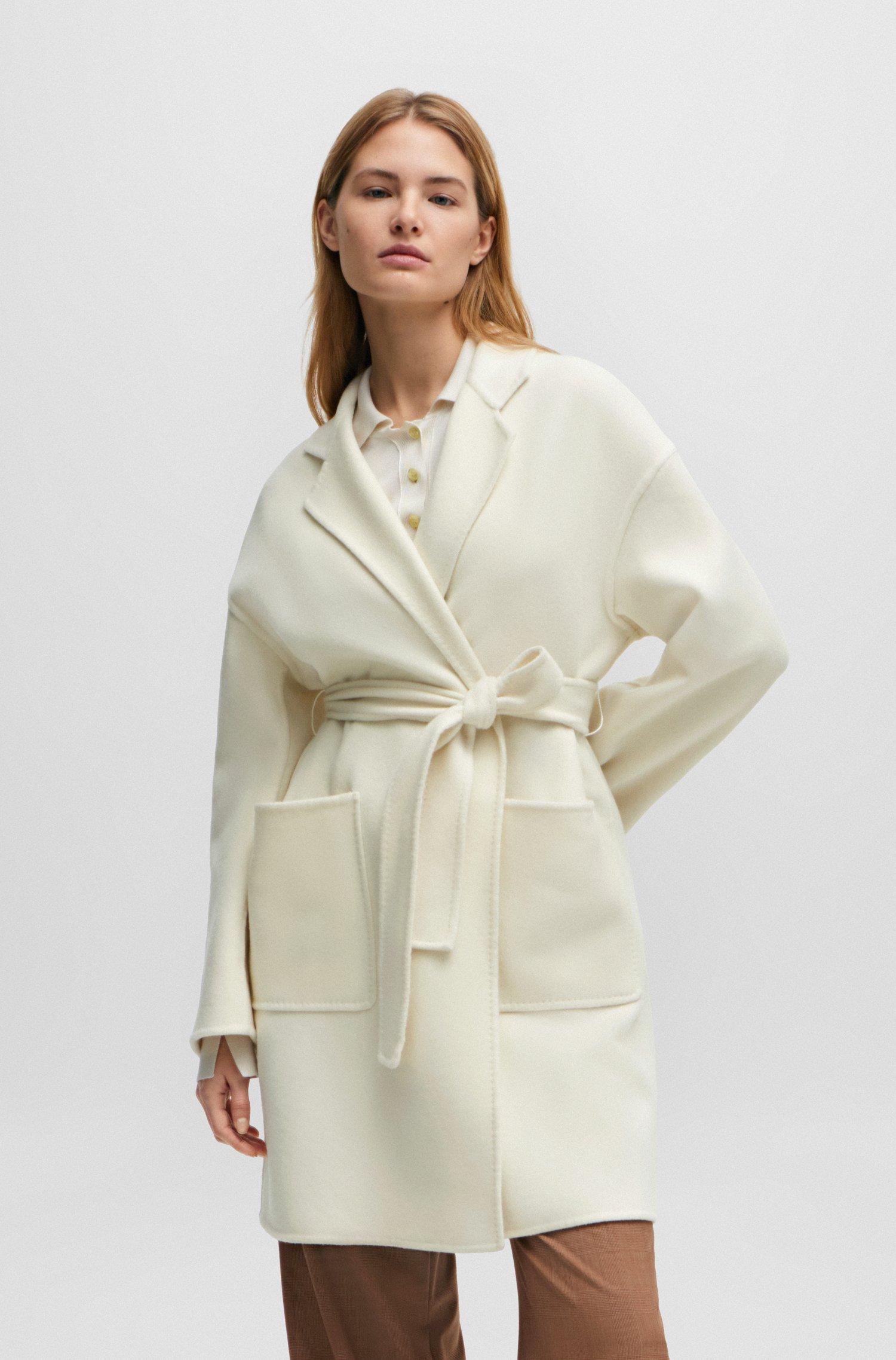 Hugo boss wool coat womens deals
