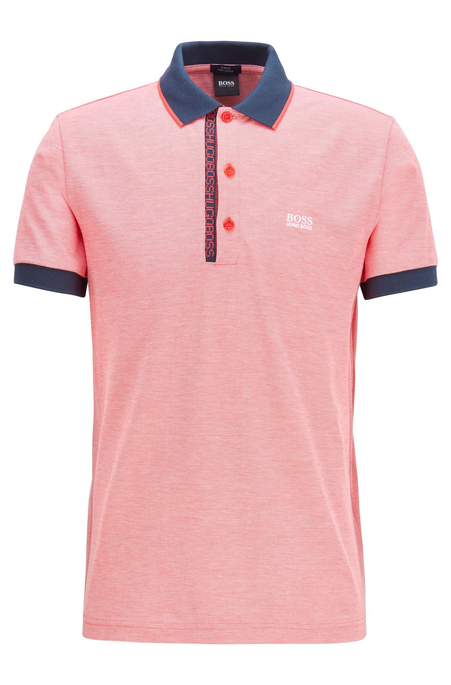 BOSS by Hugo Boss Slim Fit Polo Shirt In Pima Cotton Oxford Piqué in ...