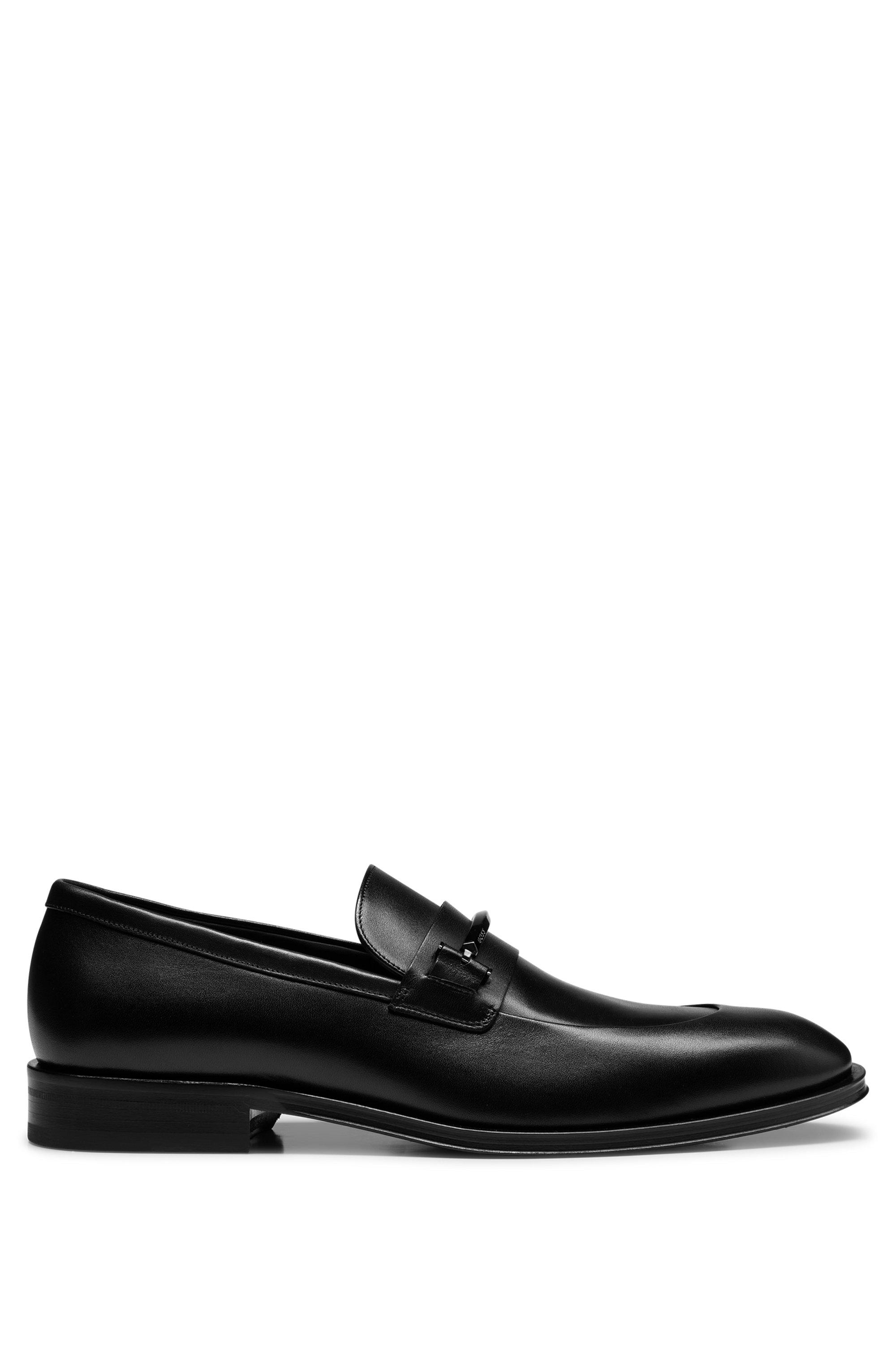 BOSS by HUGO BOSS Italian-made Leather Loafers With Branded Hardware ...