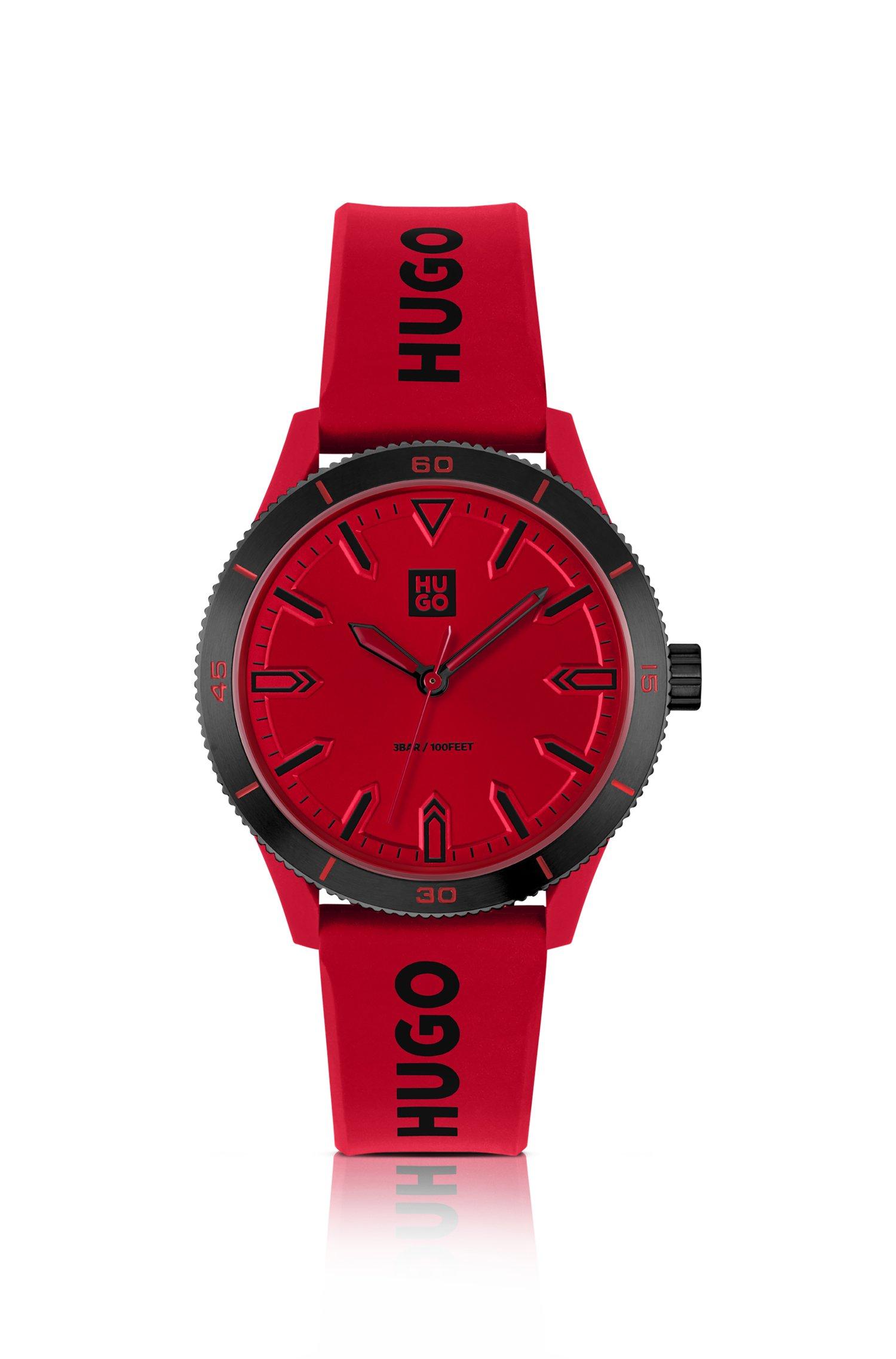 Hugo boss watches rubber strap deals