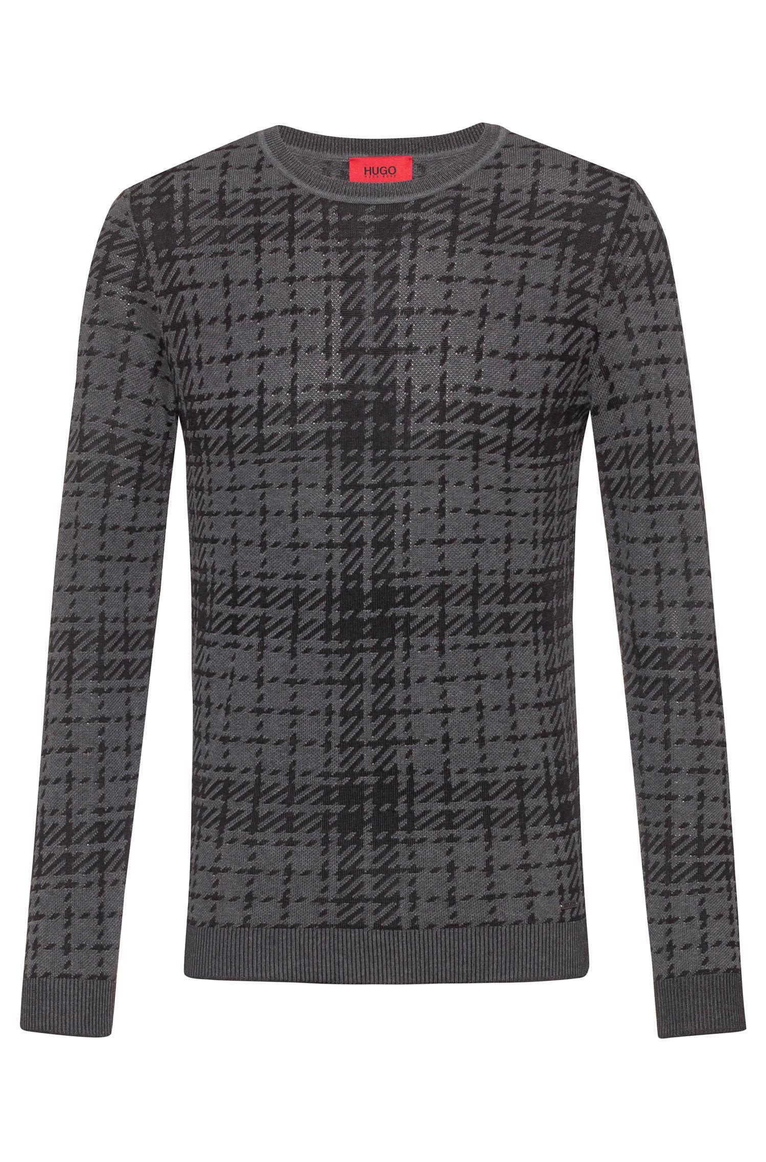 BOSS by Hugo Boss Silk Relaxed Fit Sweater With New Season Check in