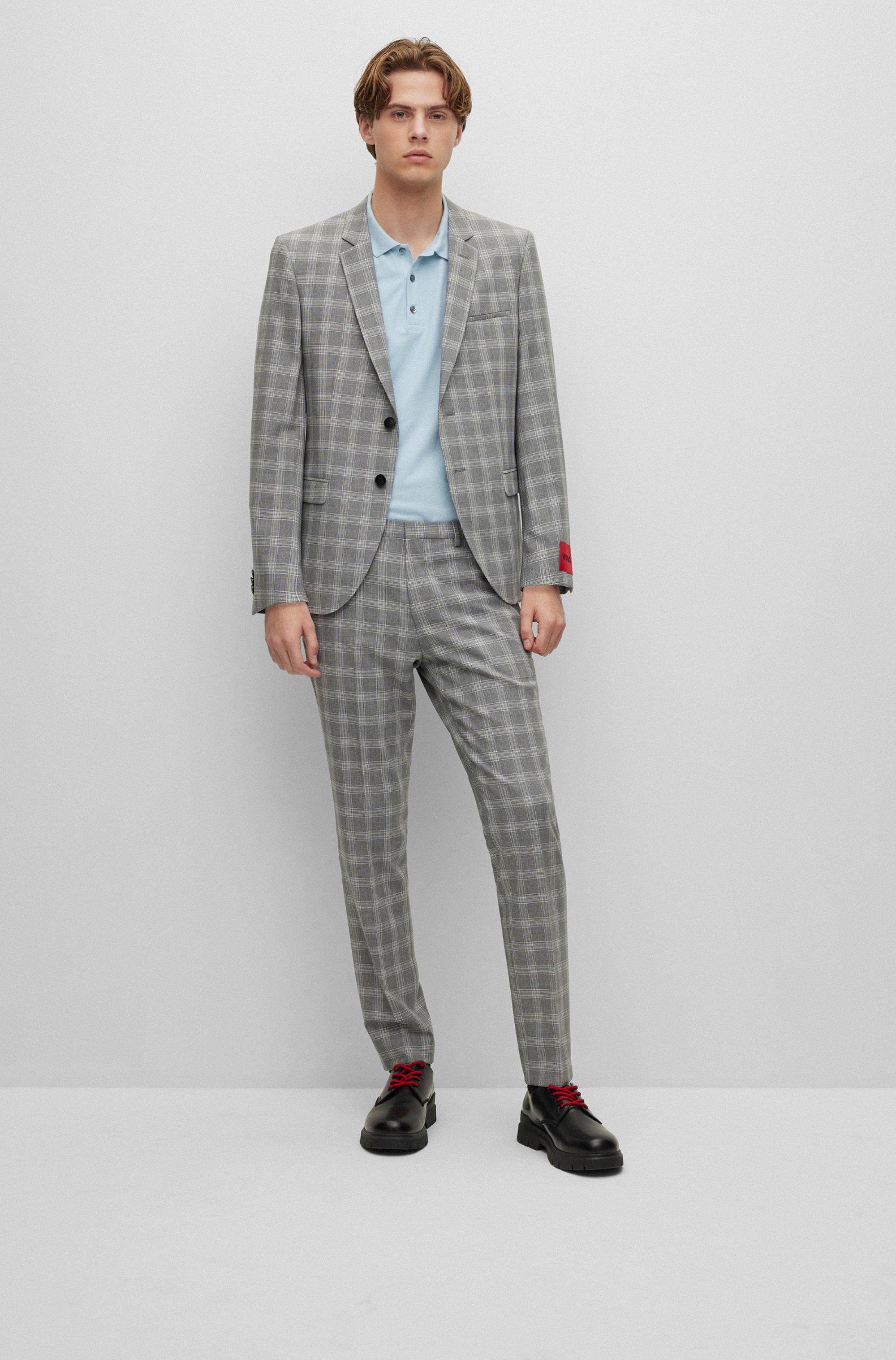 BOSS by HUGO BOSS Extraslimfit Suit In Checked Performancestretch