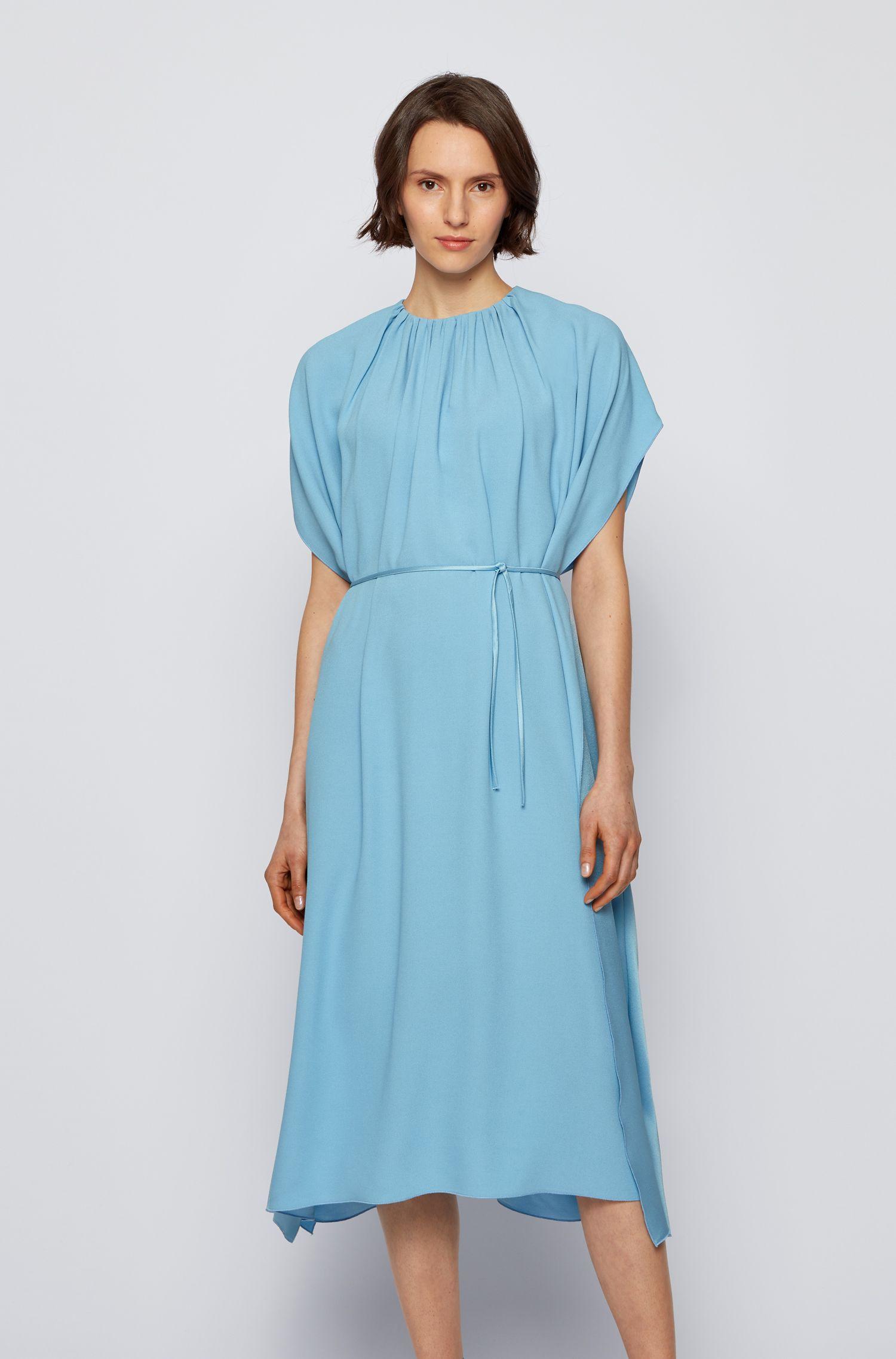 BOSS by HUGO BOSS Kleid aus Krepp mit Satin-Rückseite und Kimonoärmeln in  Blau | Lyst DE