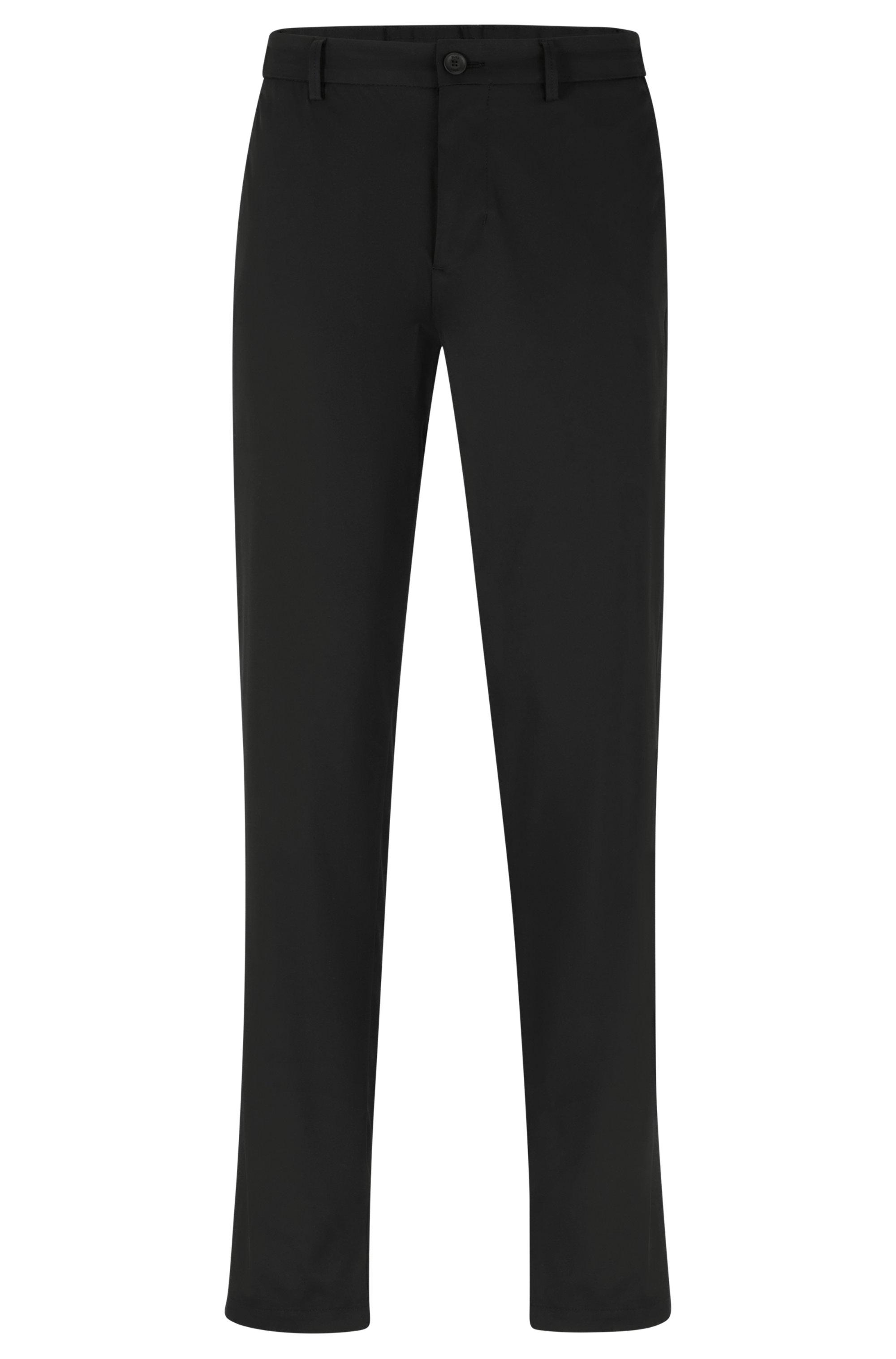 BOSS by HUGO BOSS Slim-fit Trousers In Water-repellent Twill in Black for  Men | Lyst