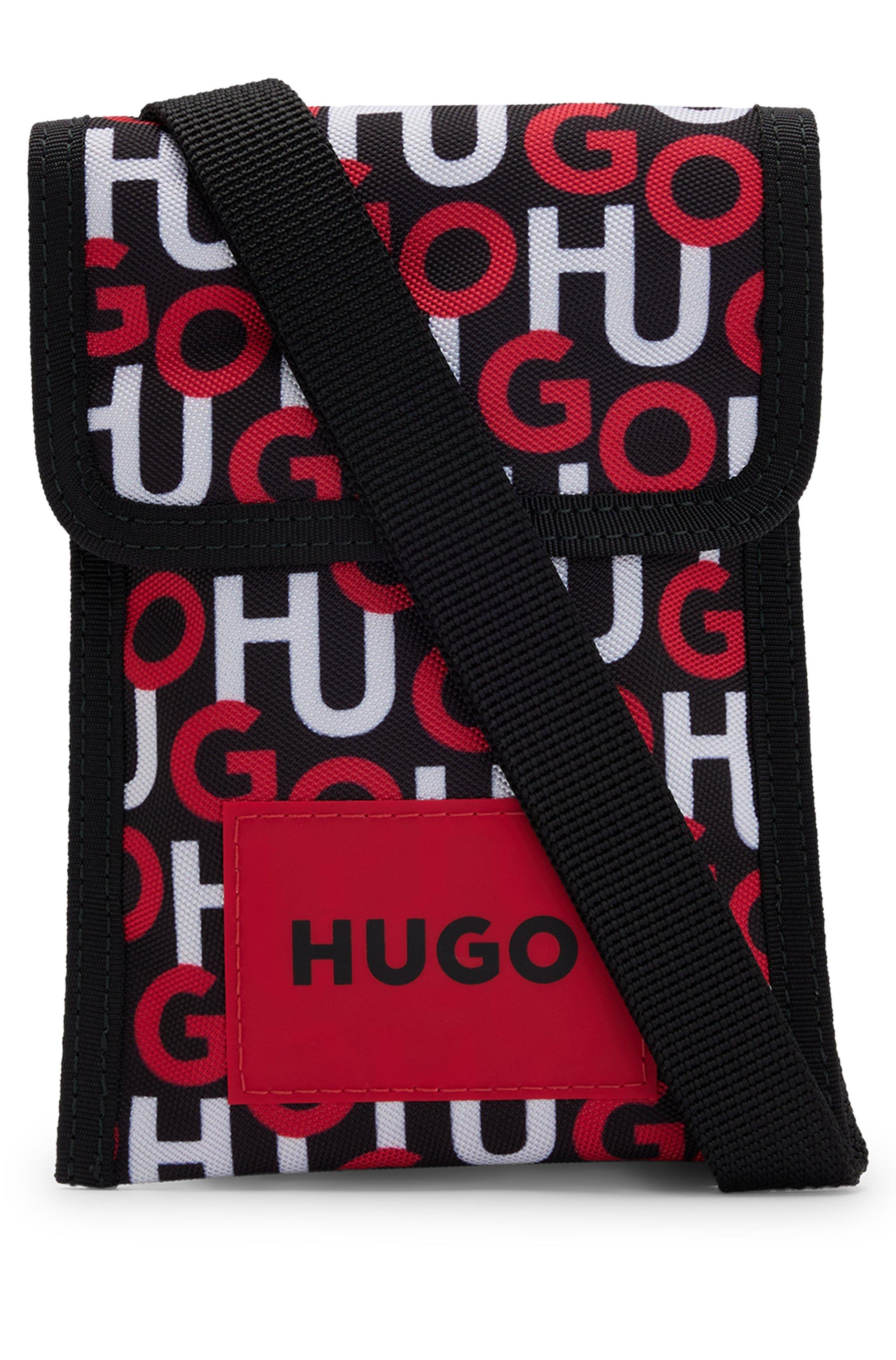 BOSS by HUGO BOSS Stacked-logo Phone Holder With Webbing Strap in Red ...