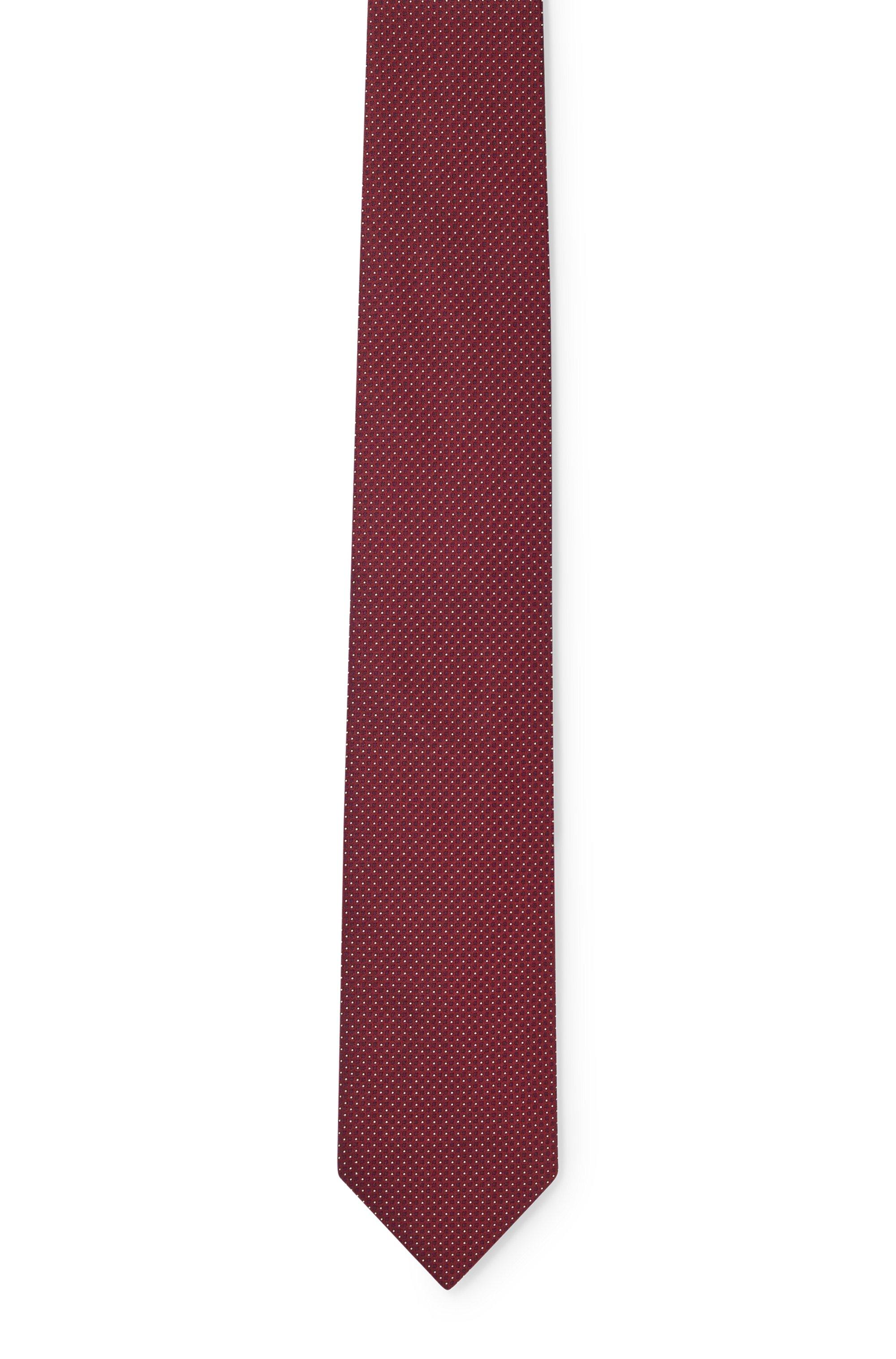 BOSS Silk Jacquard Tie With All-over Pattern in Purple for Men
