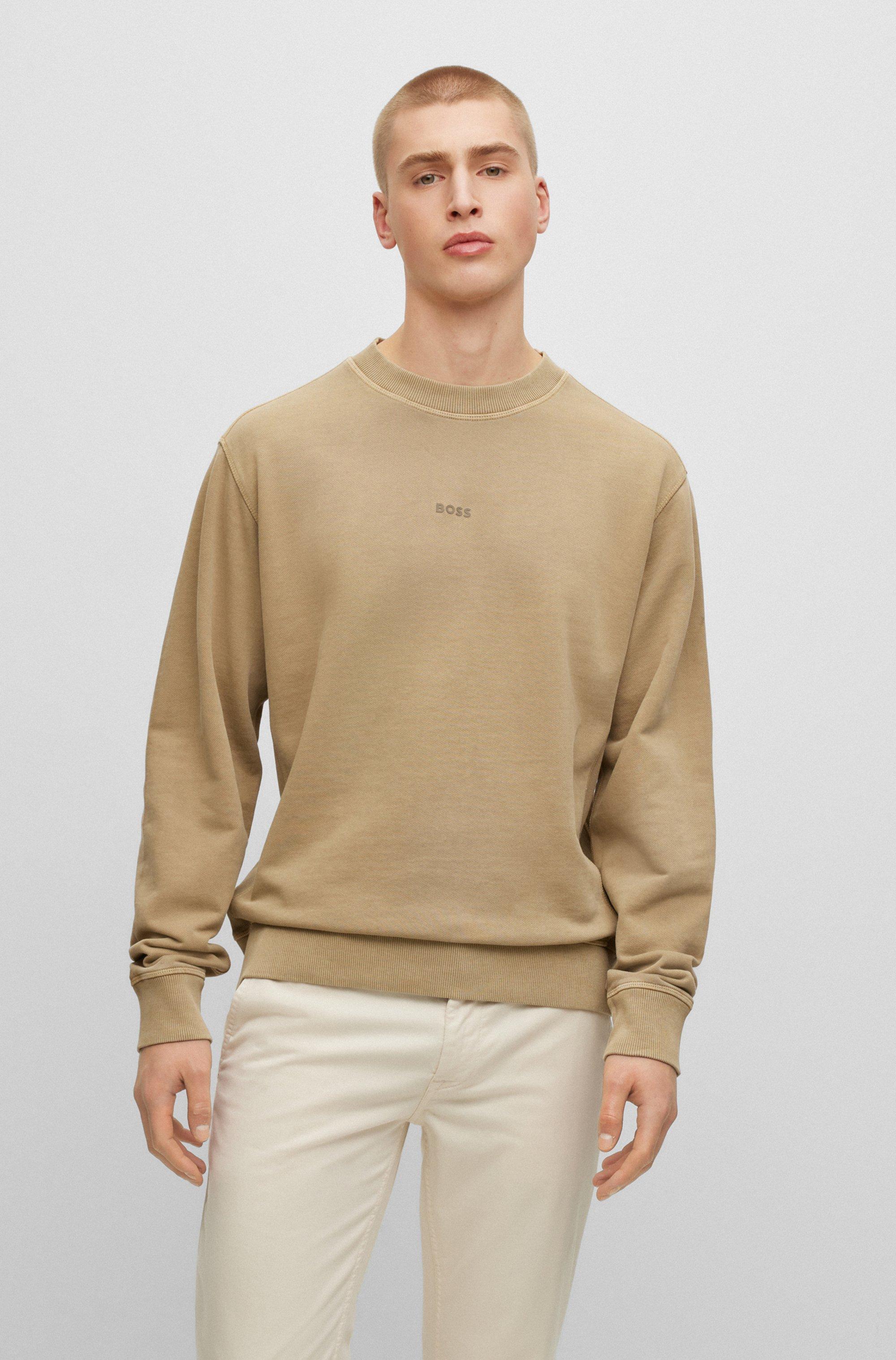 BOSS by HUGO BOSS Crew-neck Sweatshirt In French Terry With Layered ...