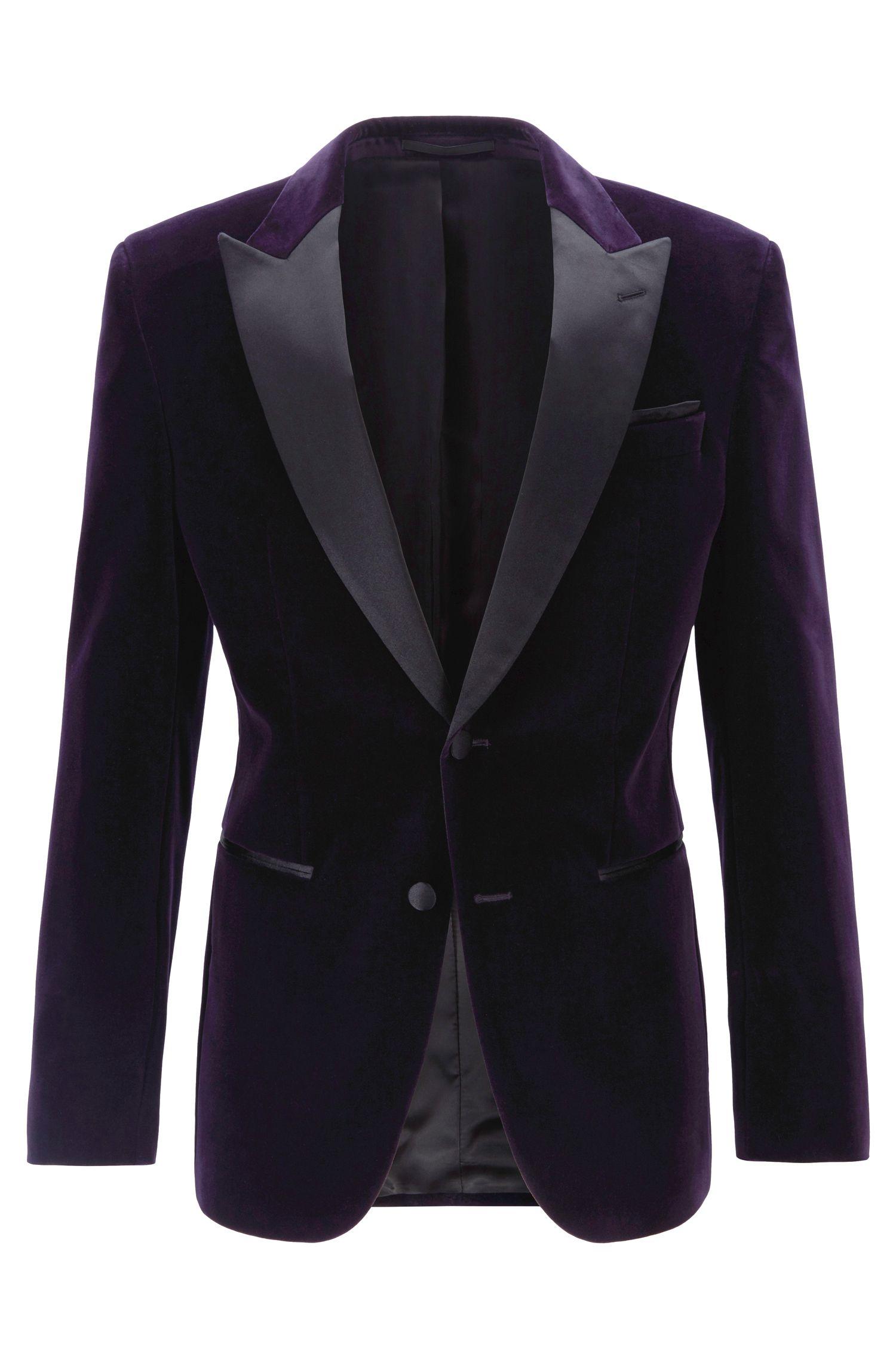 BOSS Men's Slimfit Velvet Dinner Jacket, Purple for Men Lyst