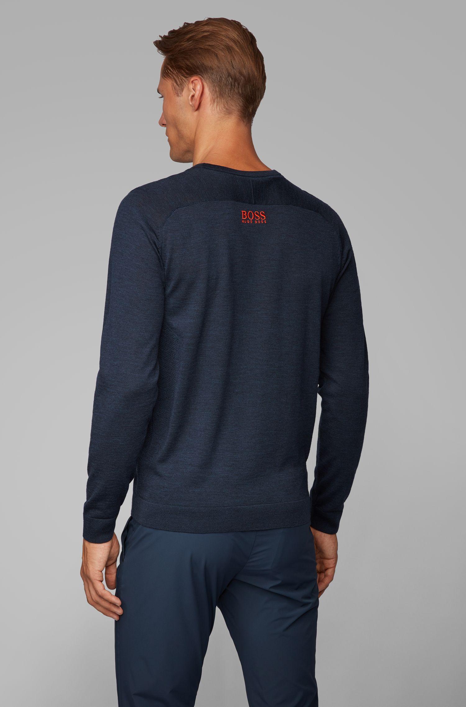 BOSS Golf Sweater In Waterrepellent Merino Wool in Blue for Men Lyst