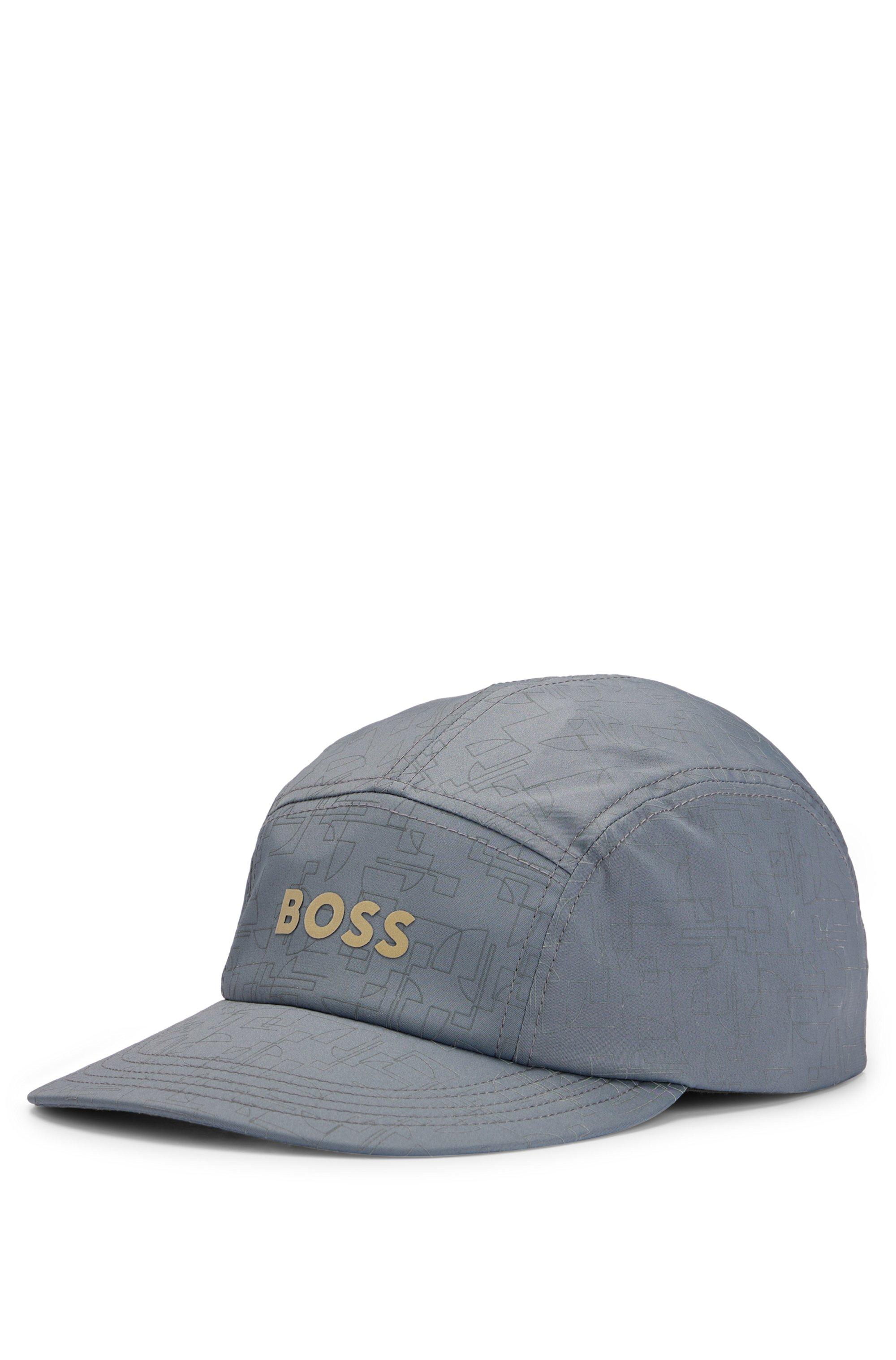 BOSS by HUGO BOSS Twill Running Cap With Logo And Seasonal Pattern in Gray  for Men | Lyst