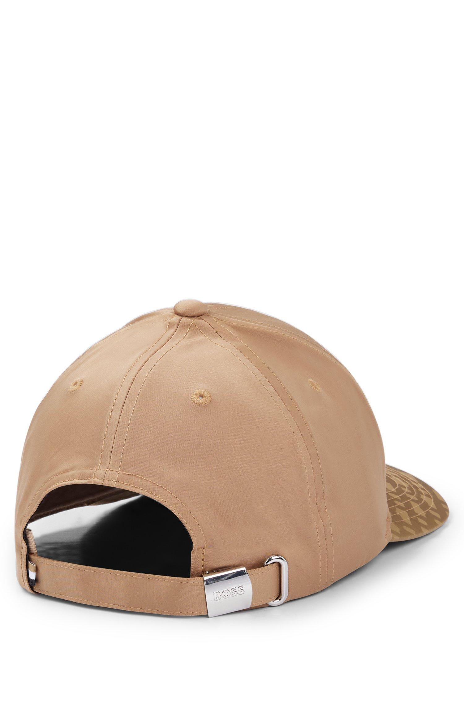 BOSS by HUGO BOSS Logo-embroidered Cap In Satin With Monogram Jacquard in  Natural for Men | Lyst UK