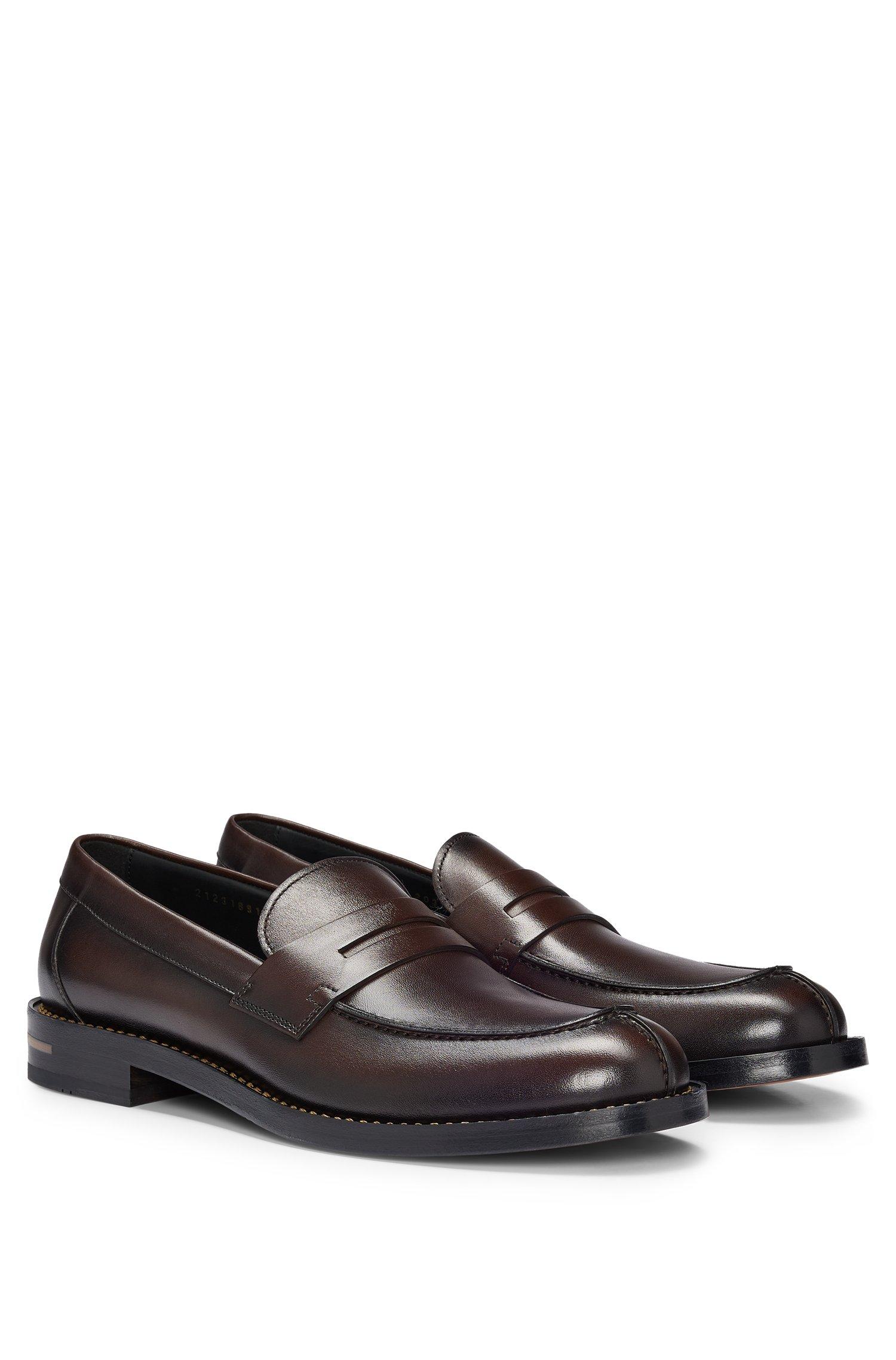 HUGO BOSS Penny Loafers Men\'s Brown Leather Dress Highline Slip On HUGO BOSS Penny Loafers Men main image 2