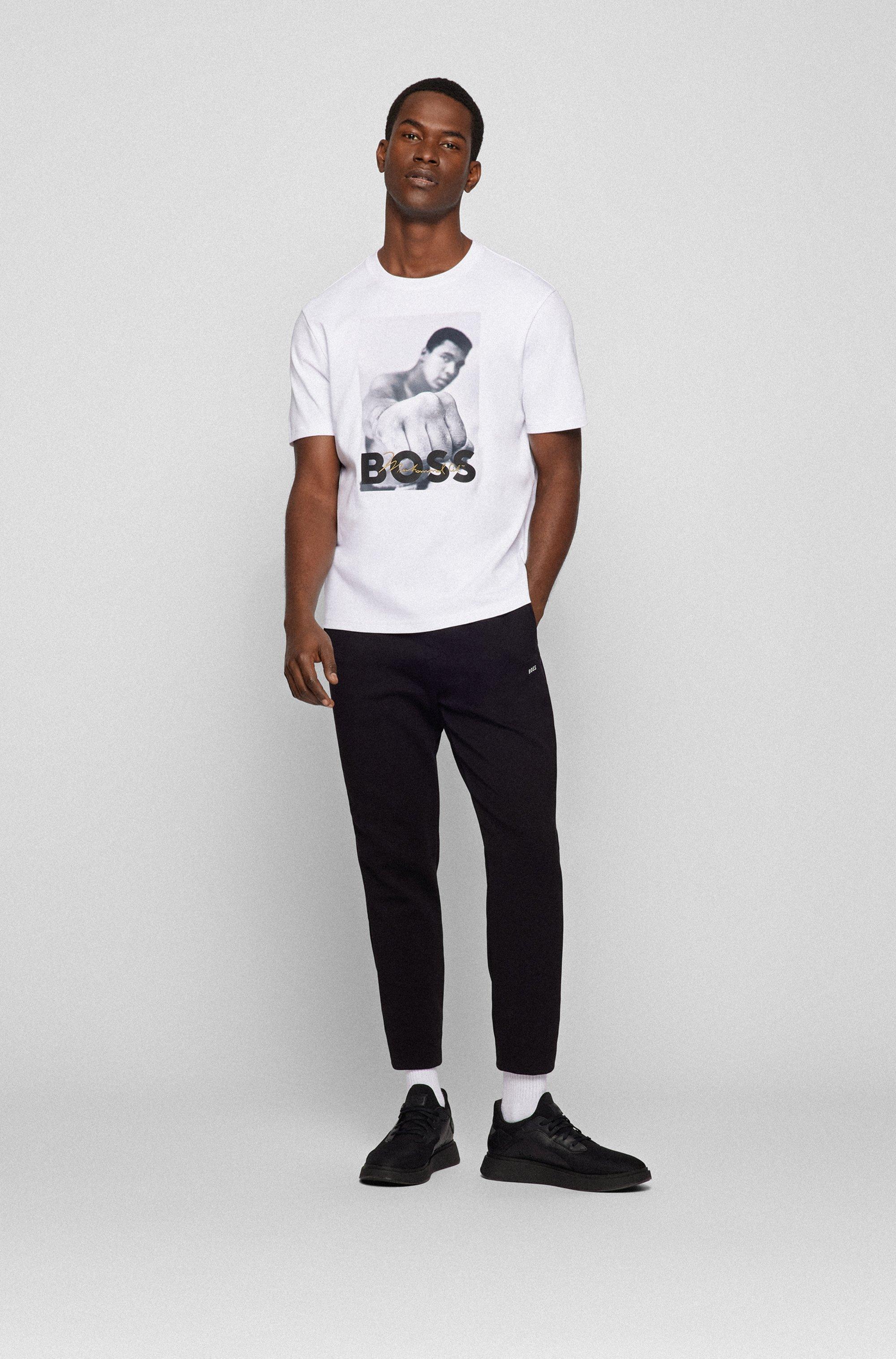 BOSS by HUGO BOSS Interlock-cotton T-shirt With Muhammad Ali Graphic in  White for Men | Lyst